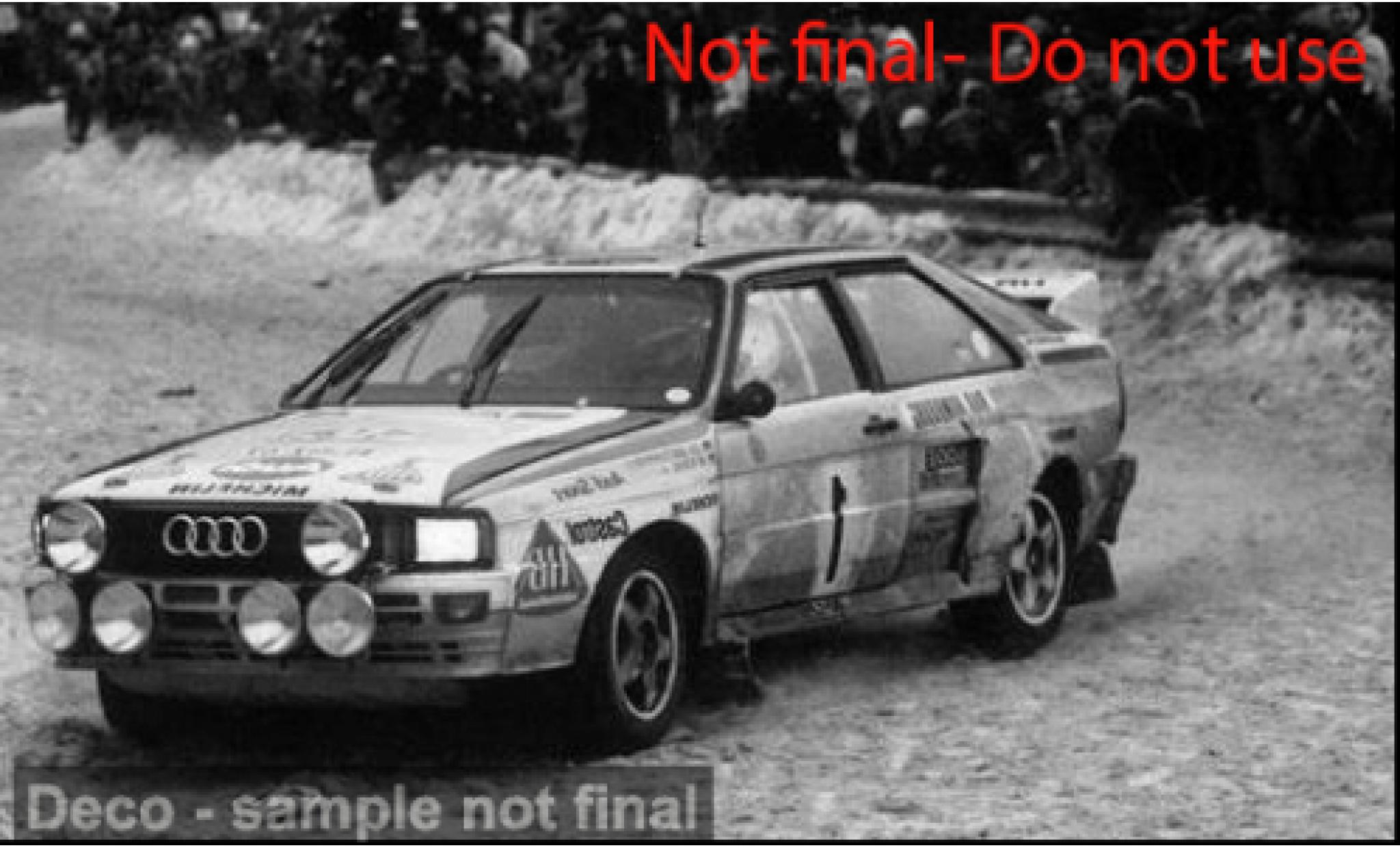 Audi Quattro 1/18 Sun Star A2 Rallye Monte-Carlo 1984 #1 1:18 modellino in miniatura