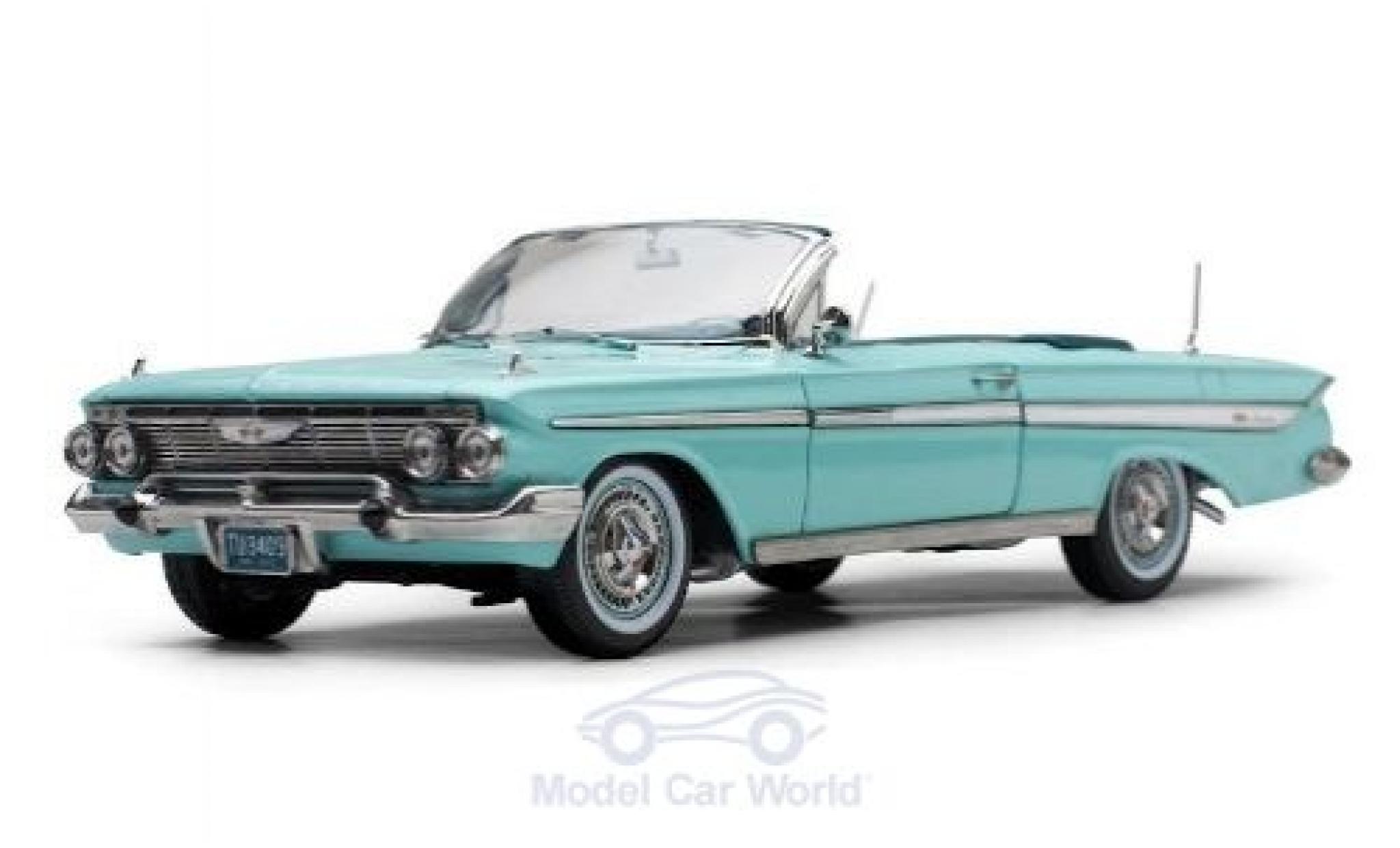 Chevrolet Impala 1/18 Sun Star Convertibile türkis 1961 modellino in miniatura