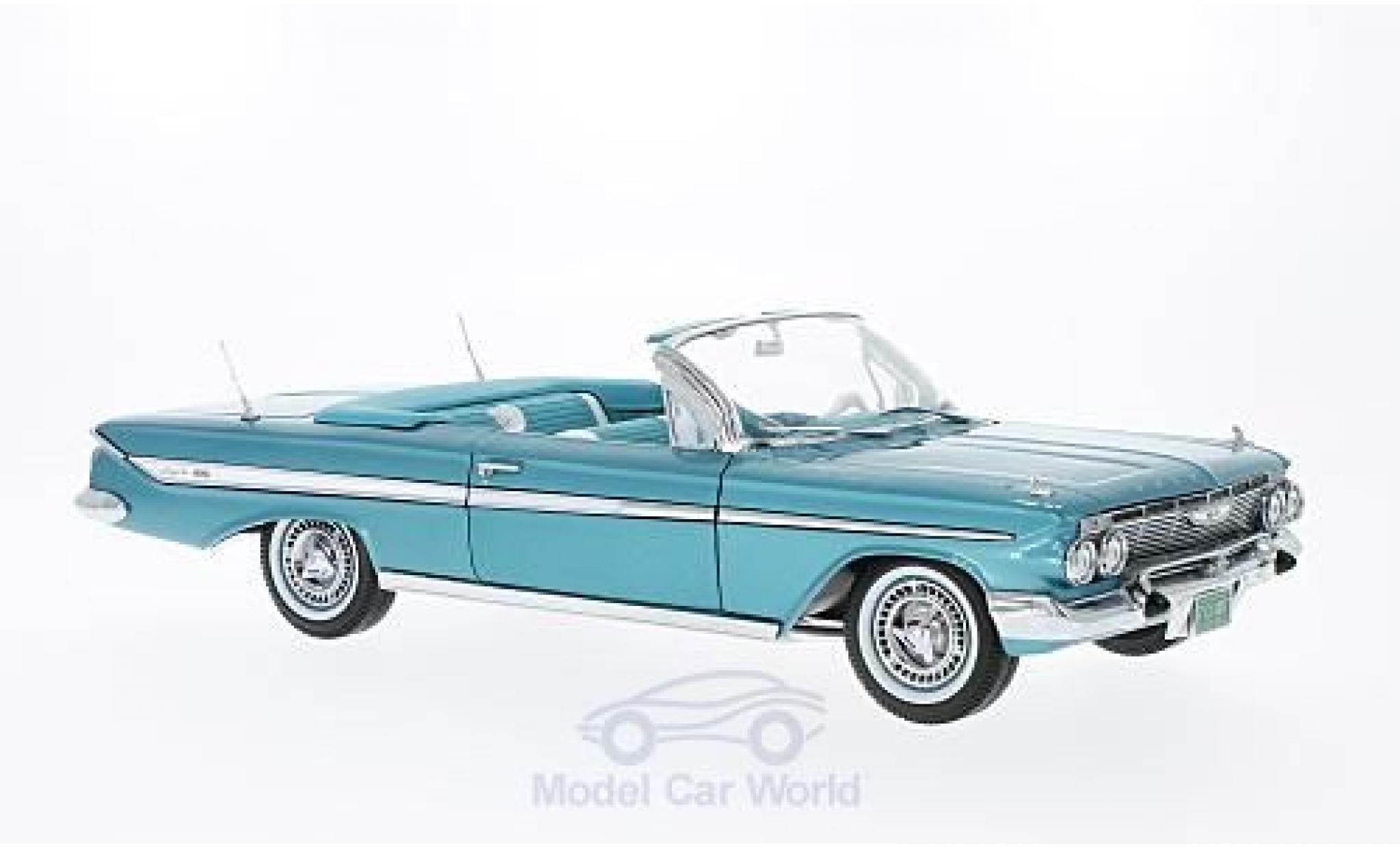 Chevrolet Impala 1961 1/18 Sun Star Convertibile metallico türkis 1961 modellino in miniatura
