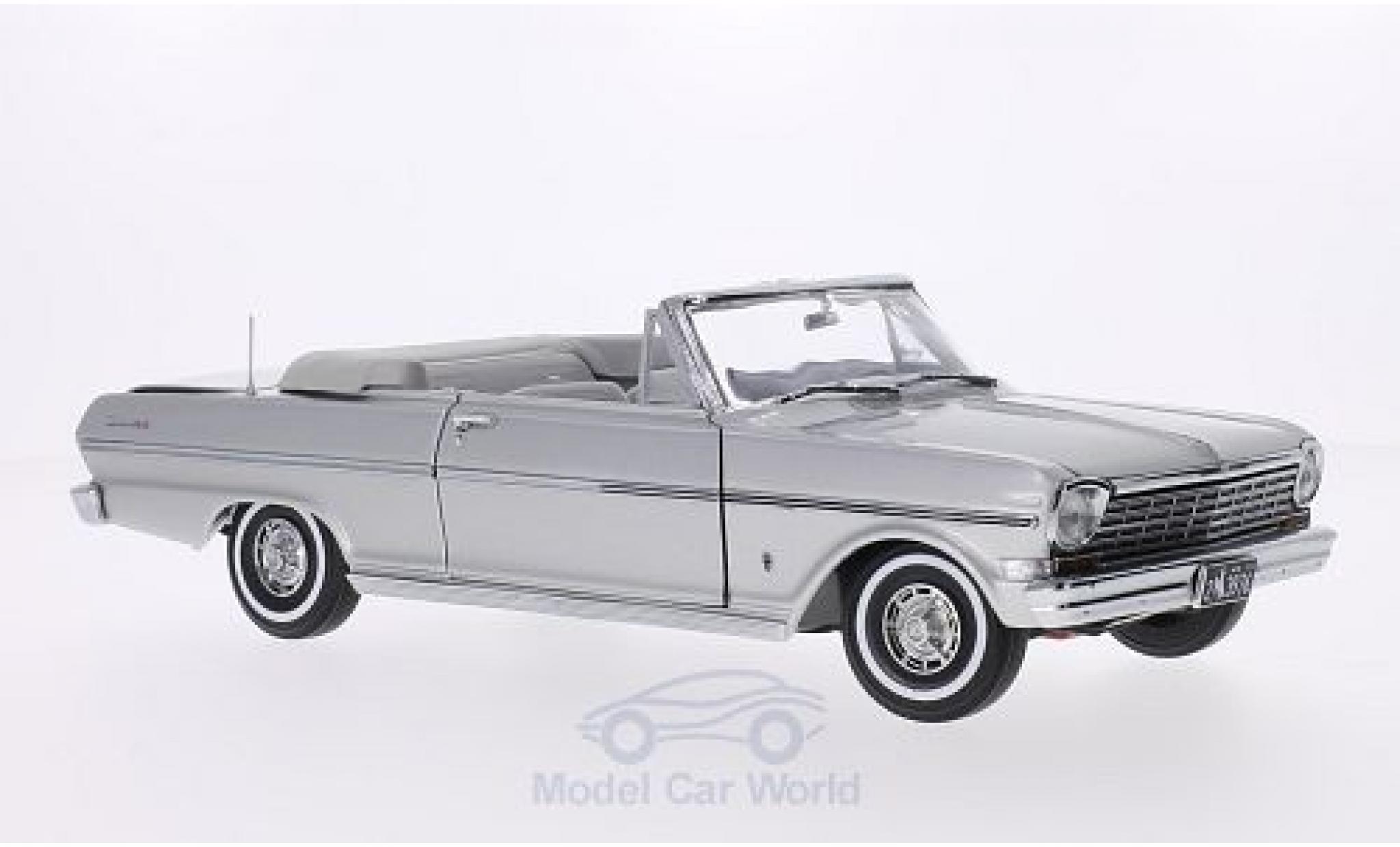 Chevrolet Nova 1963 1/18 Sun Star Convertibile grigio 1963 Verdeck geöffnet modellino in miniatura