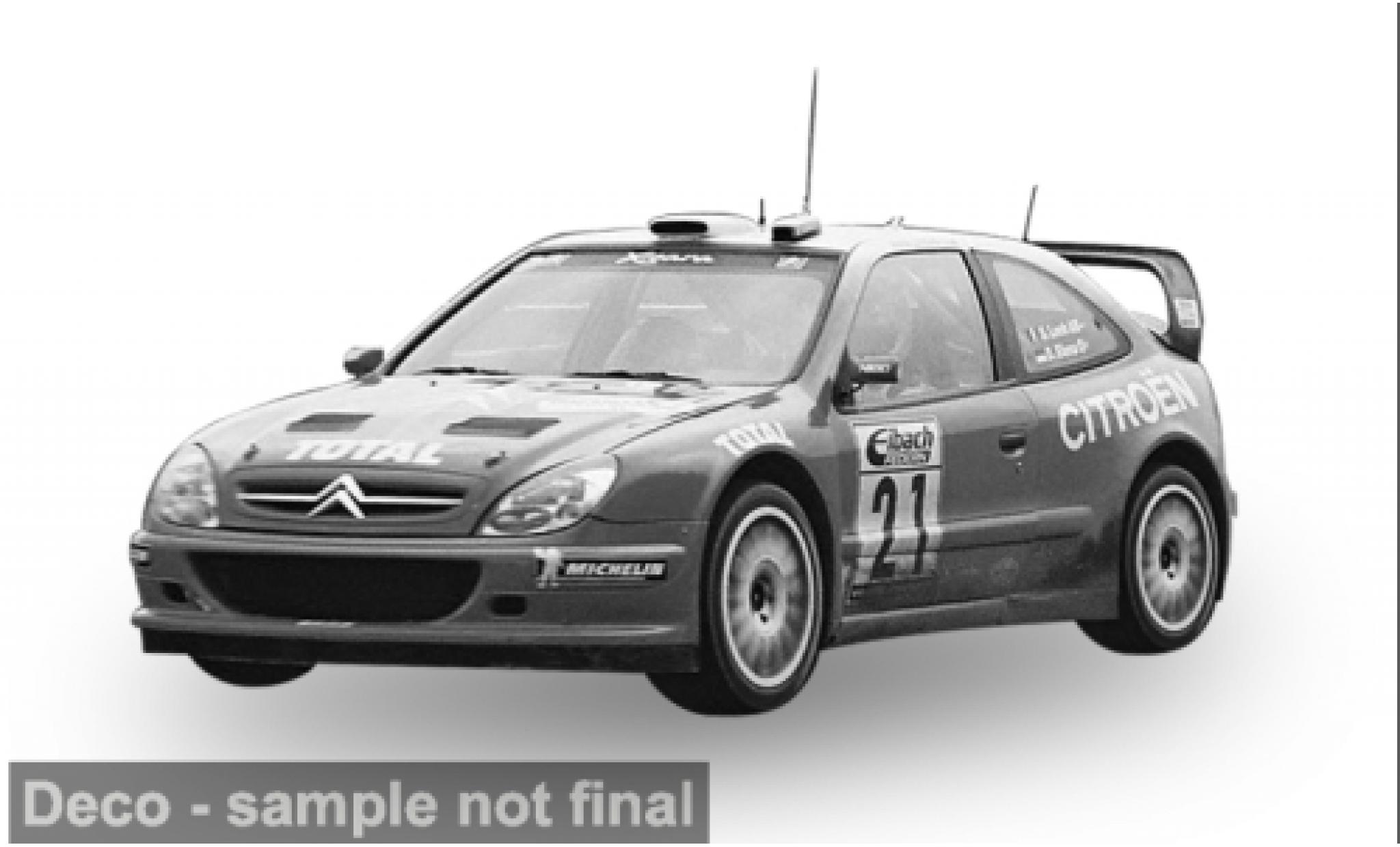Citroen Xsara Sun Star Rallye Deutschland 2002 #21 1:18 modellino in miniatura