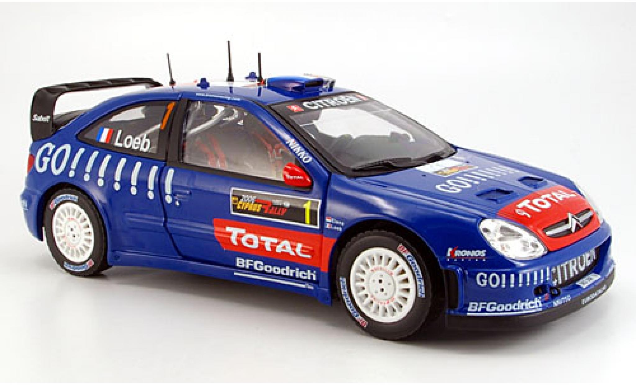 Citroen Xsara 1/18 Sun Star WRC No.1 Total Rallye Zypern 2006 modellino in miniatura