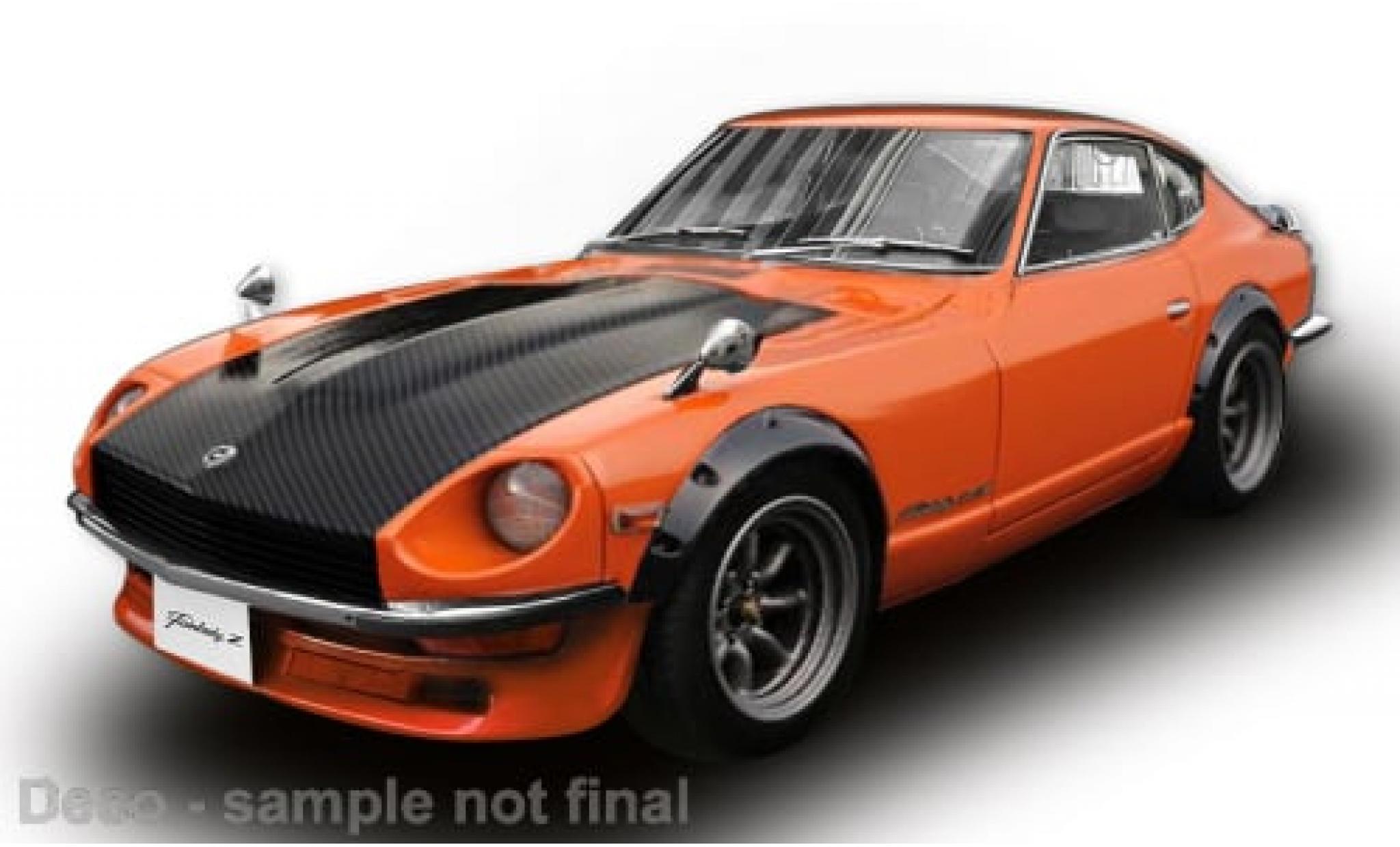 Datsun Fairlady 1/18 Sun Star Z (S30) orange/carbon RHD 1970 1:18 modellino in miniatura