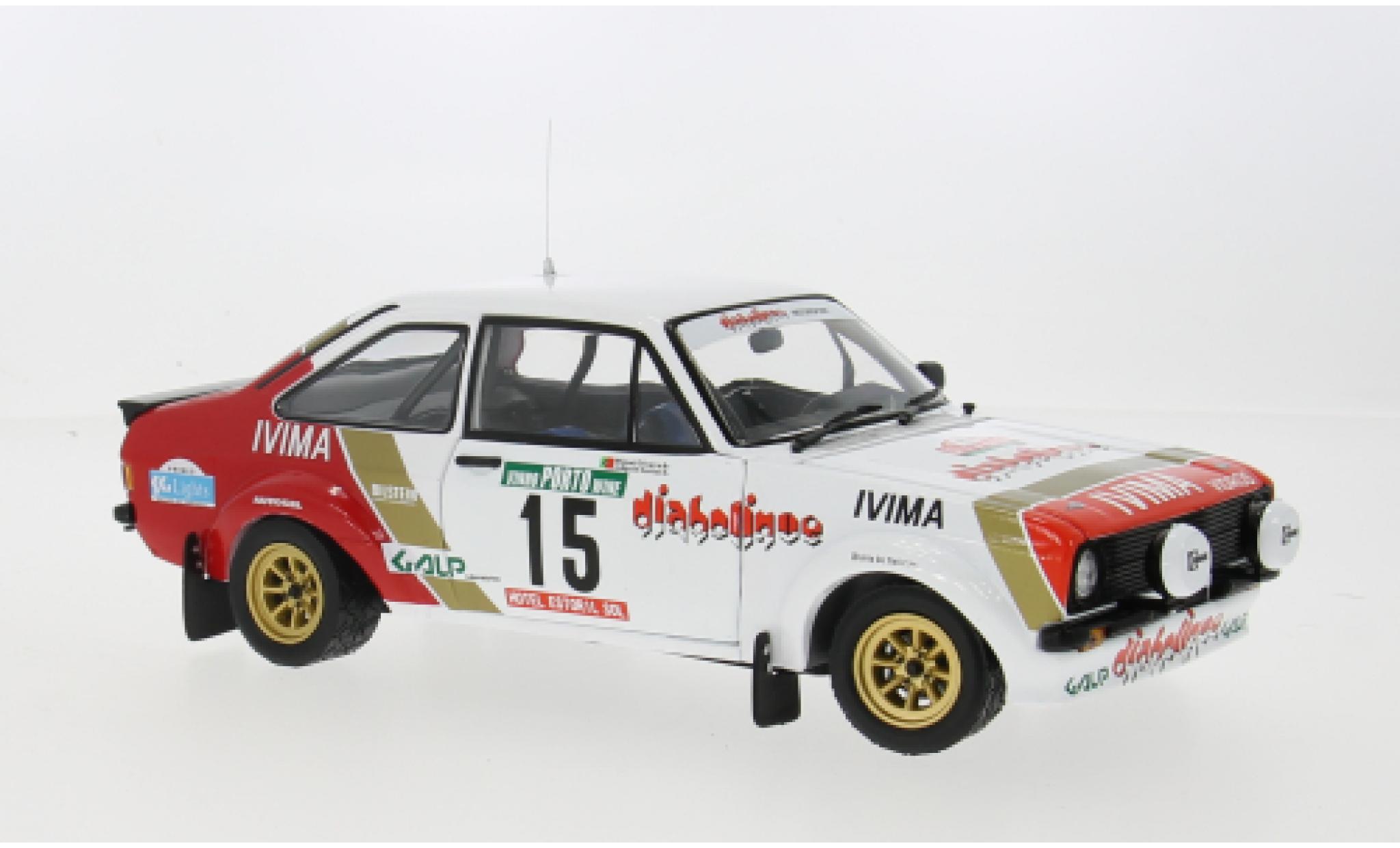 Ford Escort Sun Star Mk II RS 1800 No.15 Rallye WM Rallye Portugal 1983 1:18 modellino in miniatura