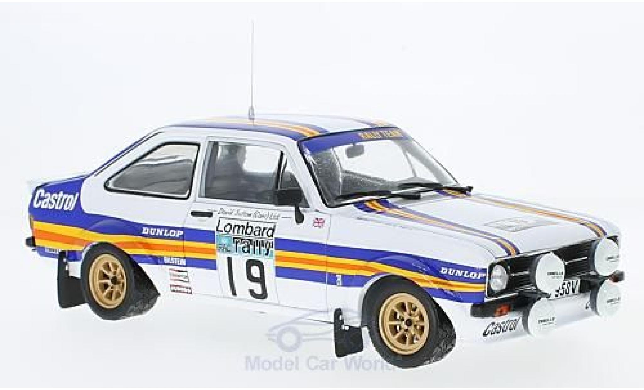 Ford Escort 1/18 Sun Star MK II RS 1800 No.19 Rothmans Rallye WM RAC Rallye 1980 mit Decals T.Mäkinen/M.Holmes modellino in miniatura