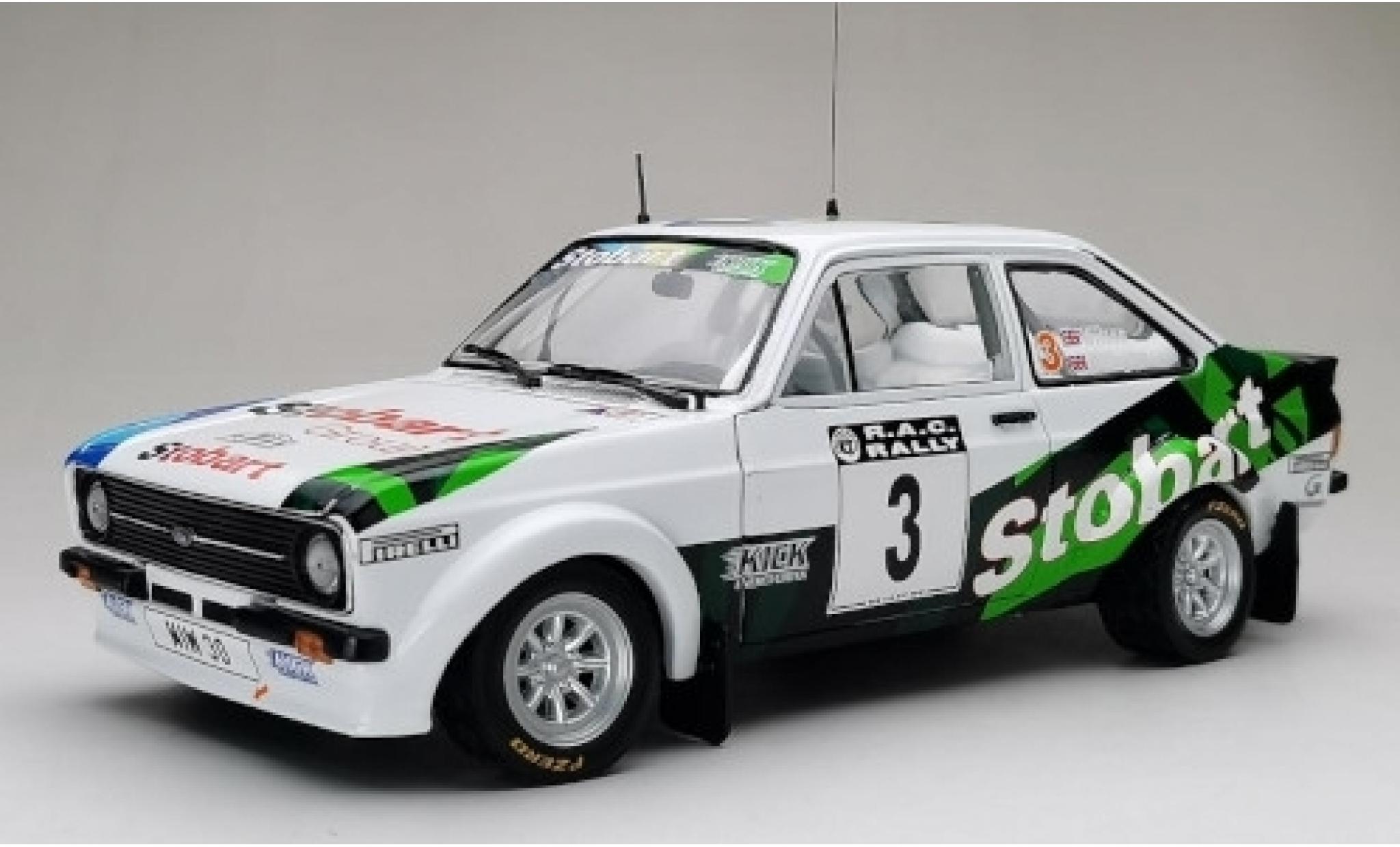 Ford Escort 1/18 Sun Star MkII RS 1800 No.3 Stobart RAC Rally 2008 M.Wilson/J.Millington modellino in miniatura
