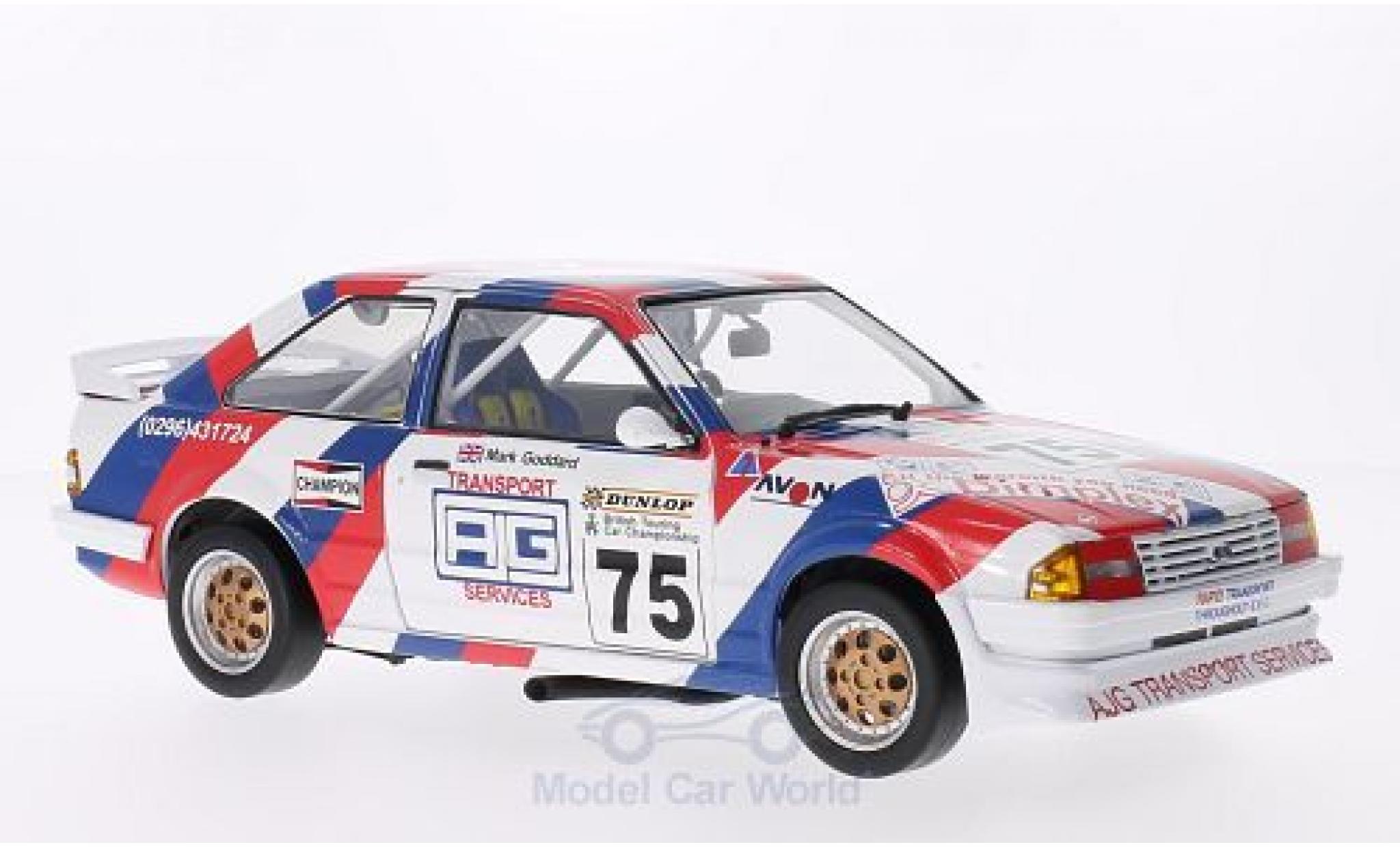 Ford Escort MKI 1/18 Sun Star MKIII 1600i RHD No.75 BTCC 1988 M.Goddard modellino in miniatura