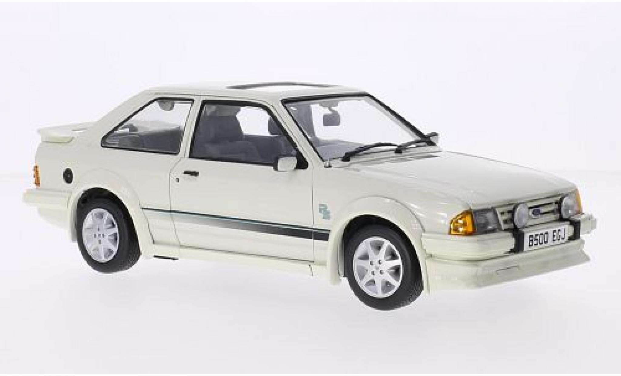 Ford Escort 1/18 Sun Star MkIII RS Turbo bianco RHD 1984 modellino in miniatura