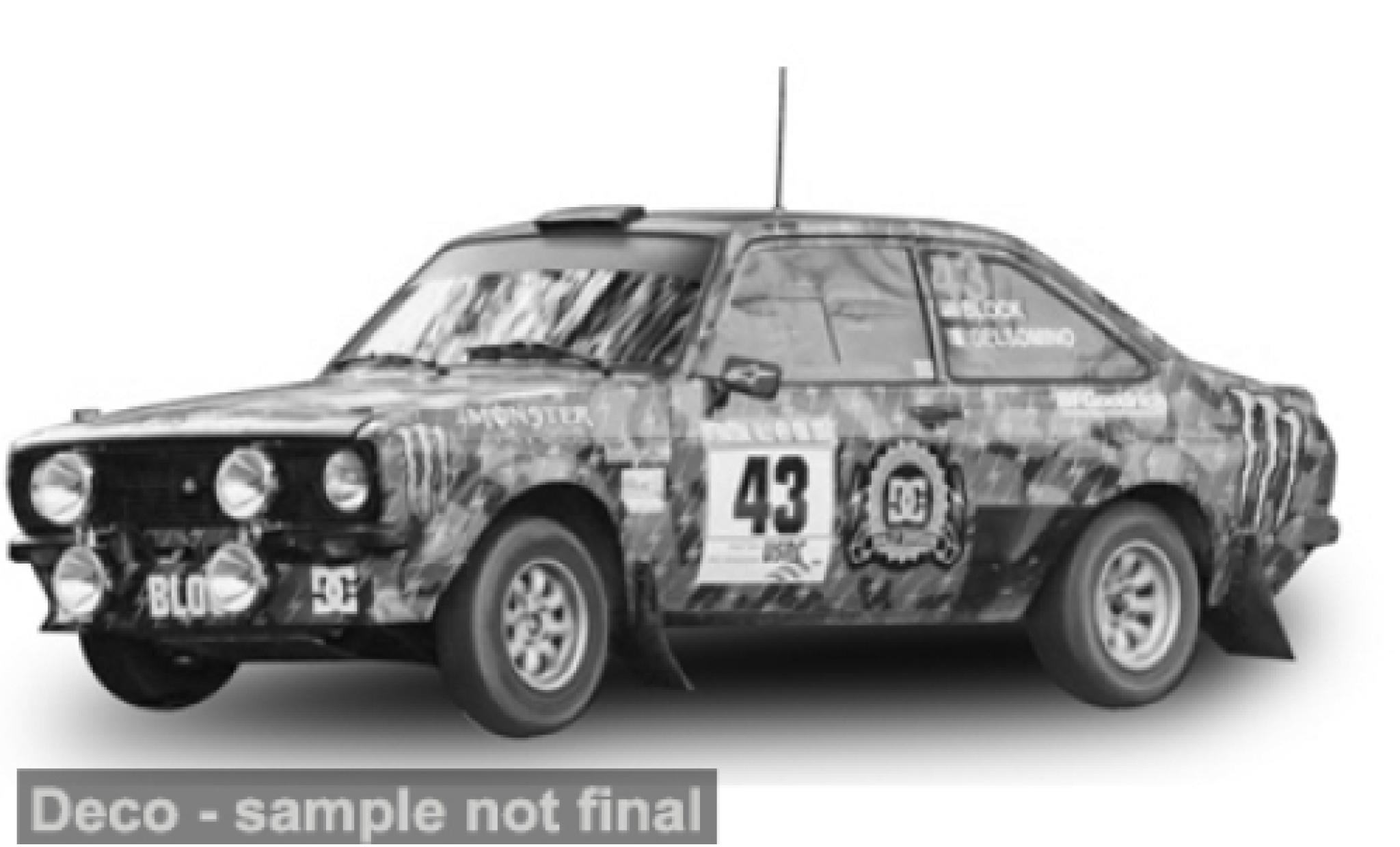 Ford Escort Sun Star RS 1800 Rally New York 2023 #43 1:18 modellino in miniatura