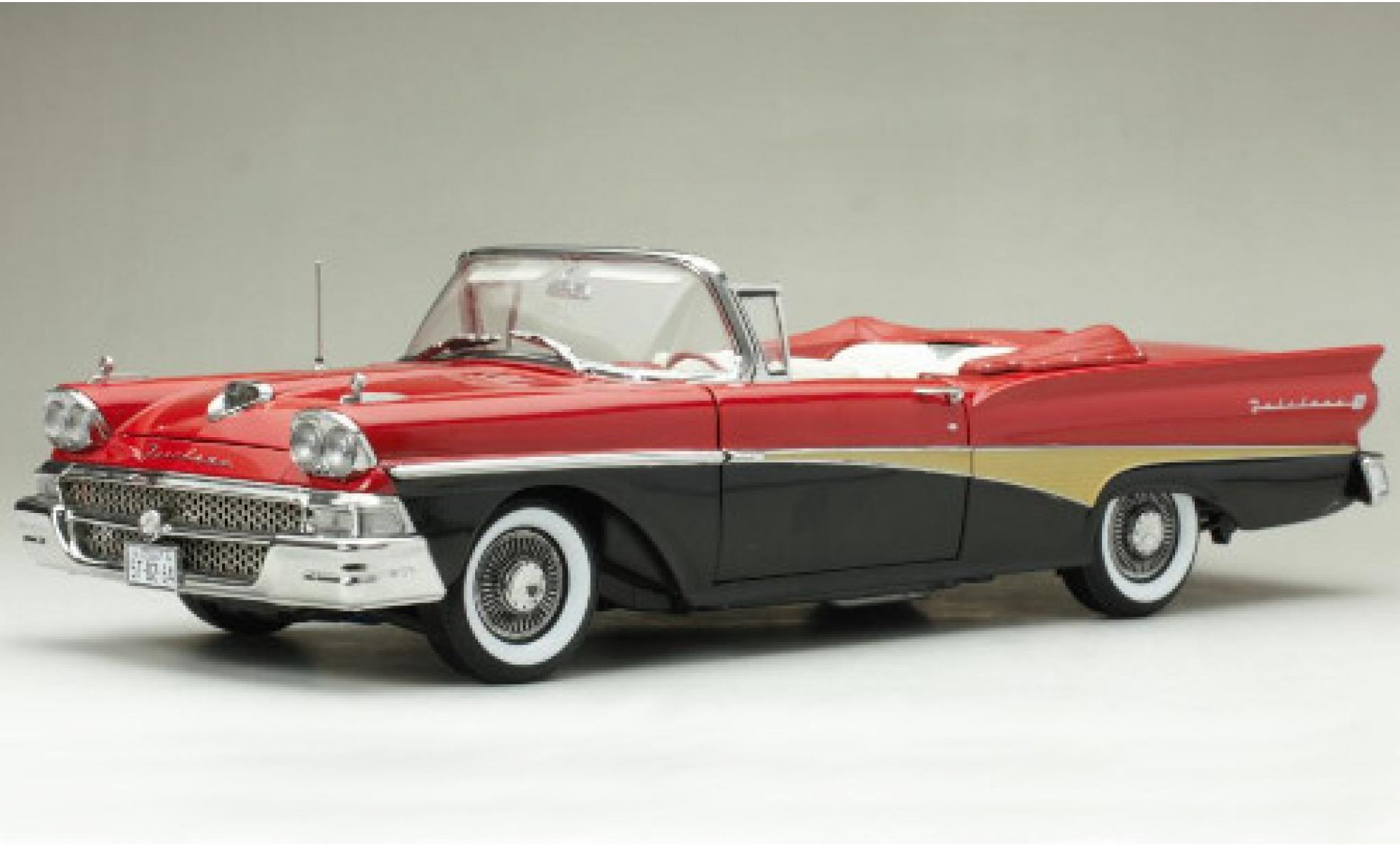 Ford Fairlane 1/18 Sun Star 500 Convertibile rosso/nero 1958 modellino in miniatura