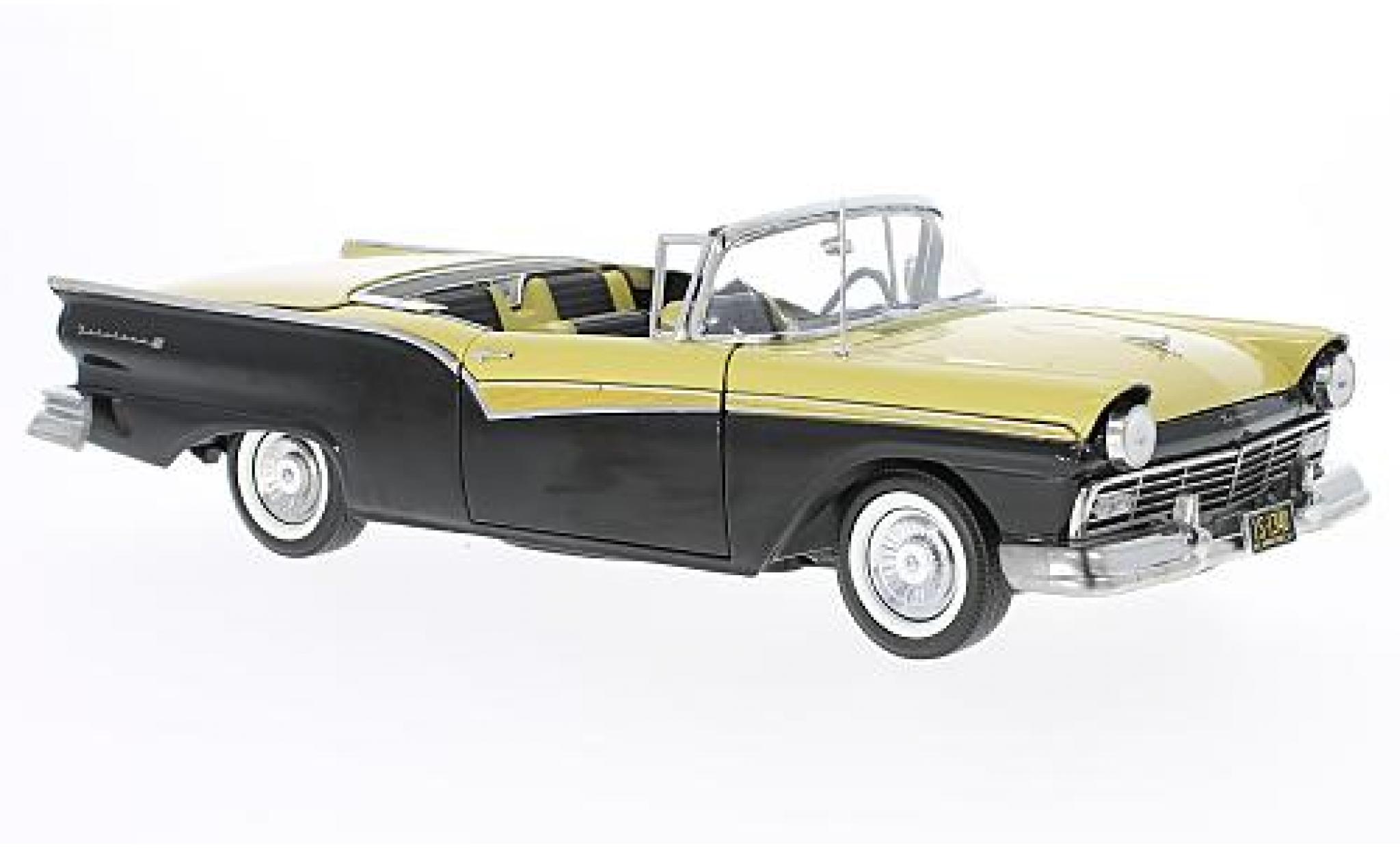 Ford Fairlane 1/18 Sun Star 500 Skyliner nero/giallo 1957 modellino in miniatura