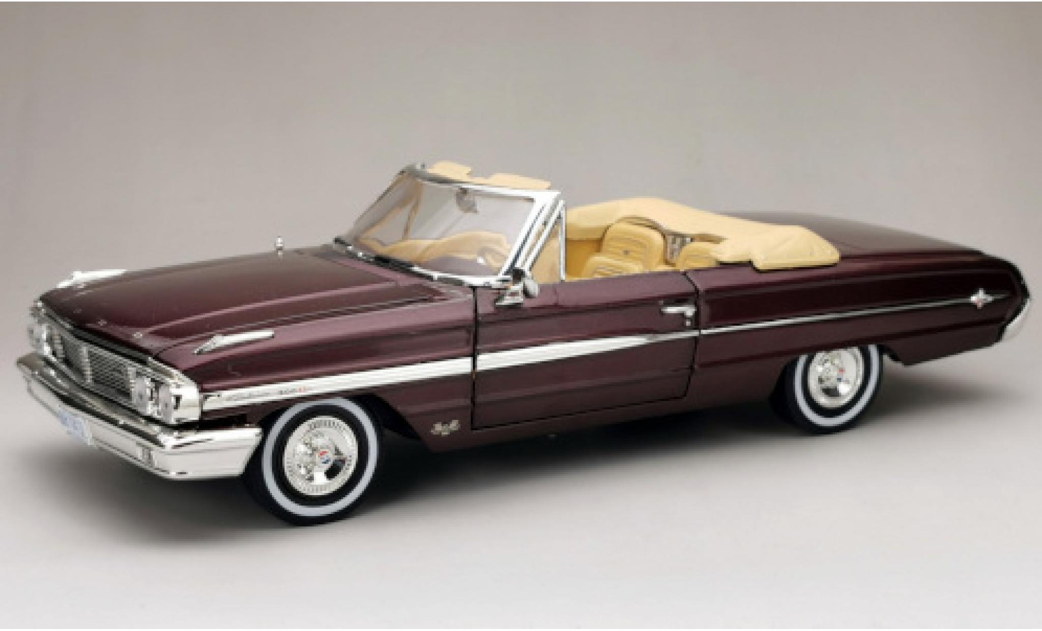 Ford Galaxy 1/18 Sun Star Galaxie 500 XL Convertibile rosso 1964 Verdeck ouvert modellino in miniatura