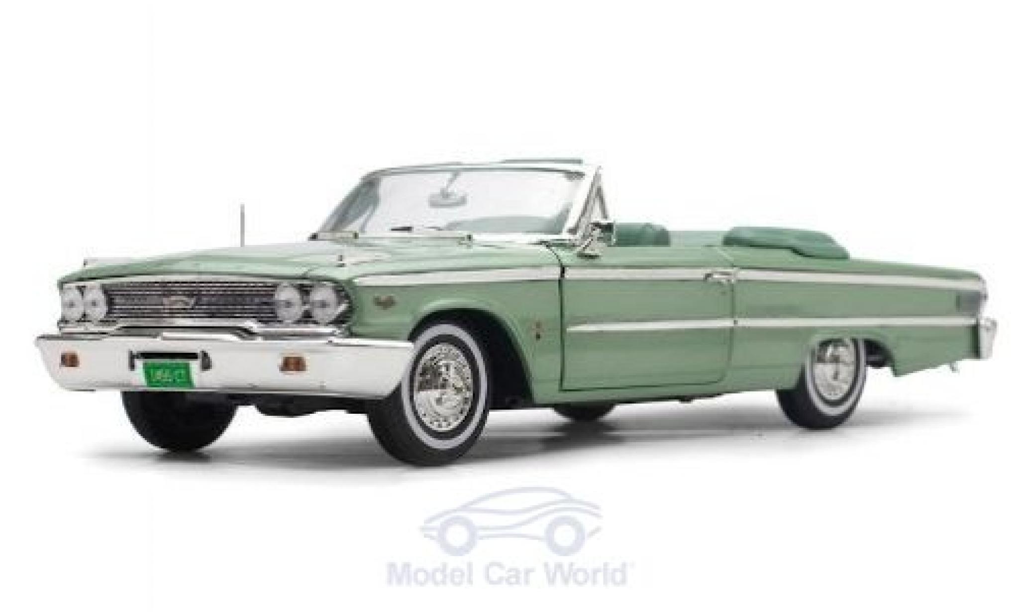Ford Galaxy 1/18 Sun Star Galaxie 500XL Convertibile metallico verde 1963 modellino in miniatura