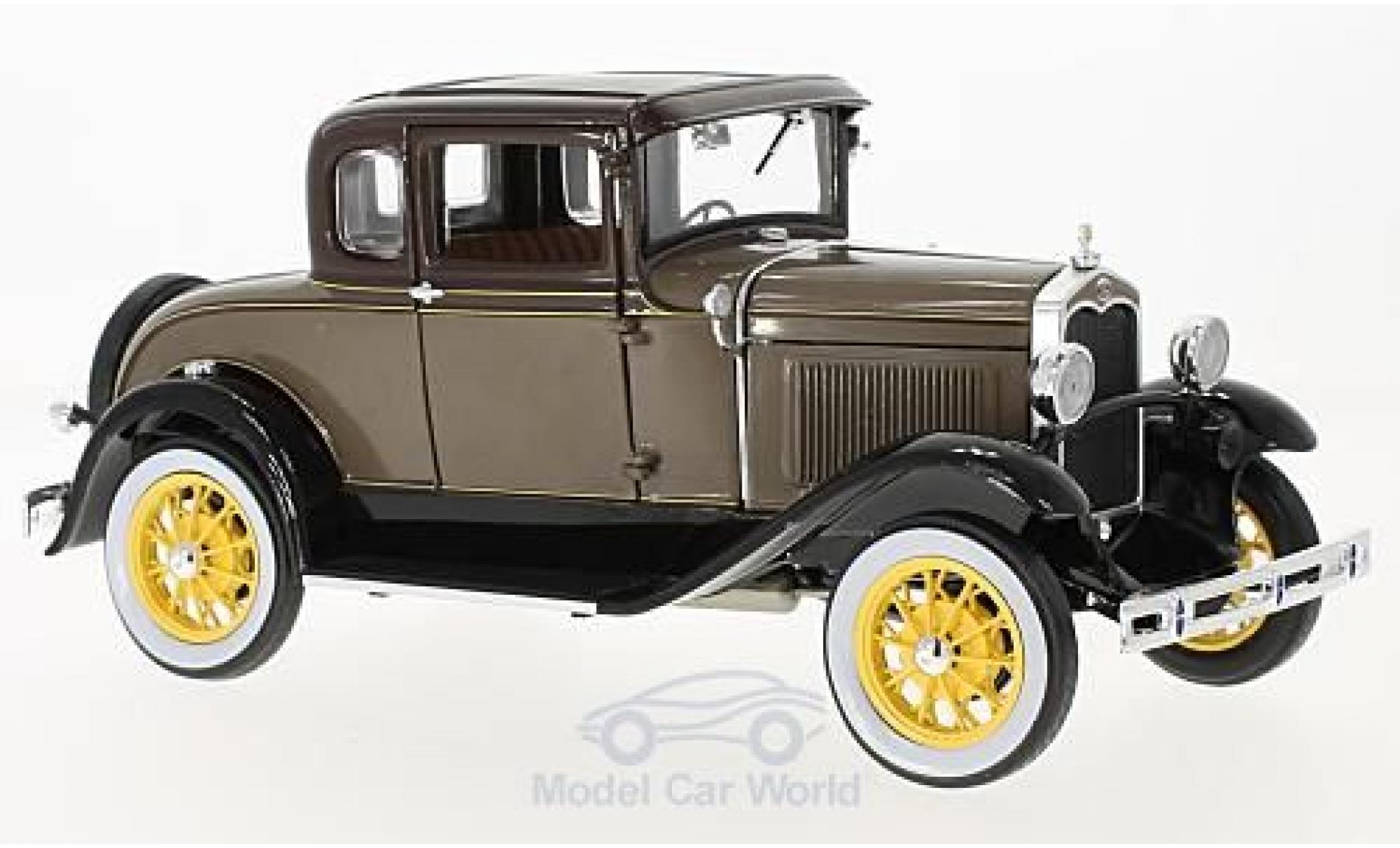 Ford Model A 1/18 Sun Star Coupe marroneee 1931 modellino in miniatura