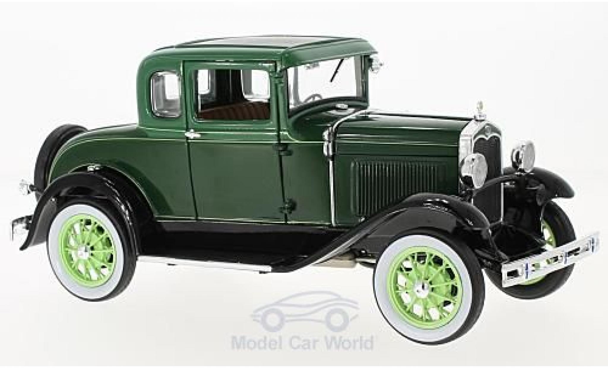 Ford Model A 1/18 Sun Star Coupe verde 1931 modellino in miniatura