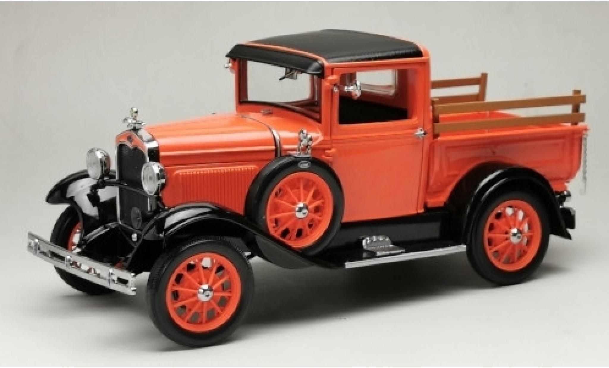 Ford Model A 1/18 Sun Star Pick Up orange/nero 1931 modellino in miniatura