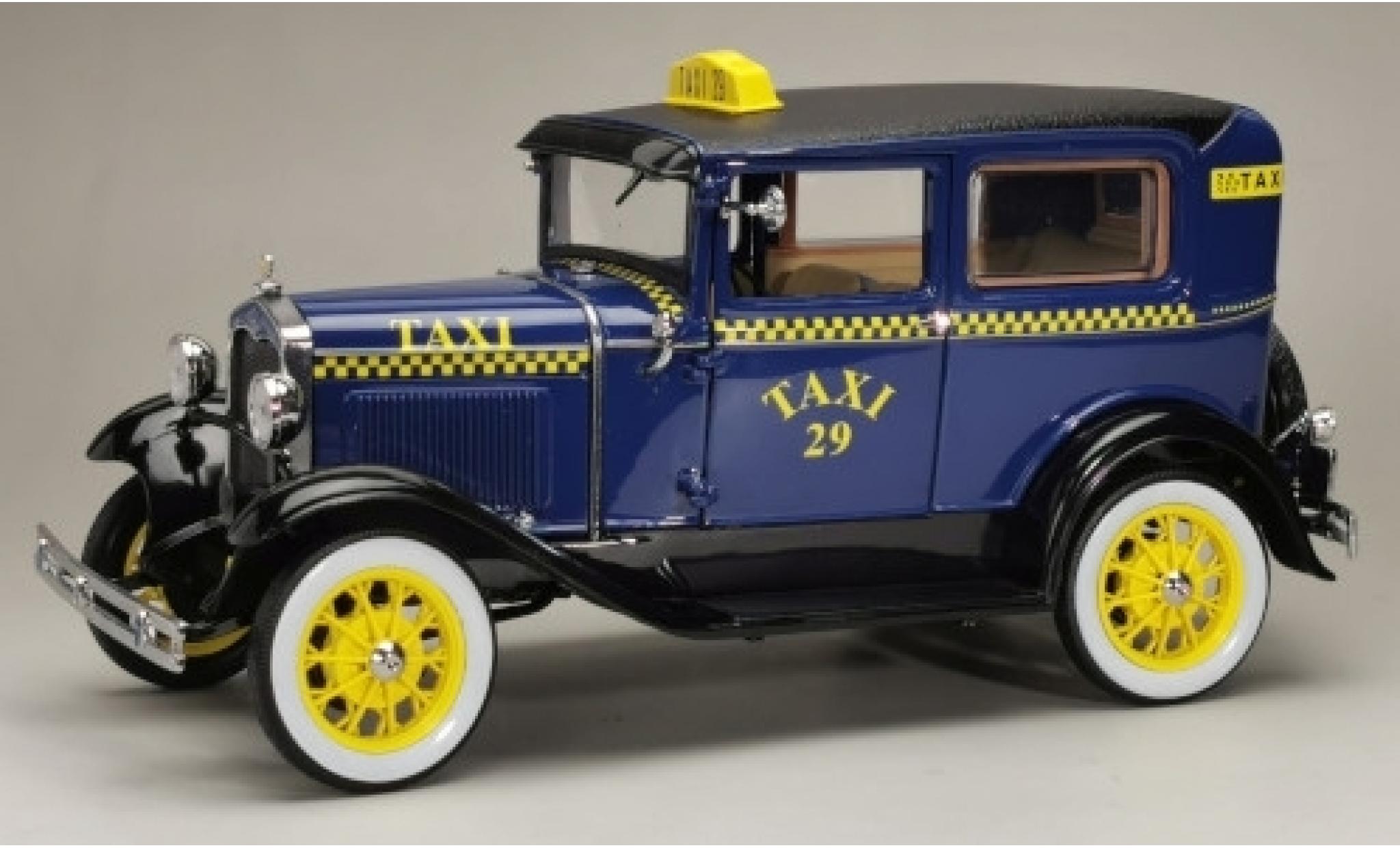 Ford Model A 1/18 Sun Star Tudor blu/nero Taxi 1931 No.29 modellino in miniatura