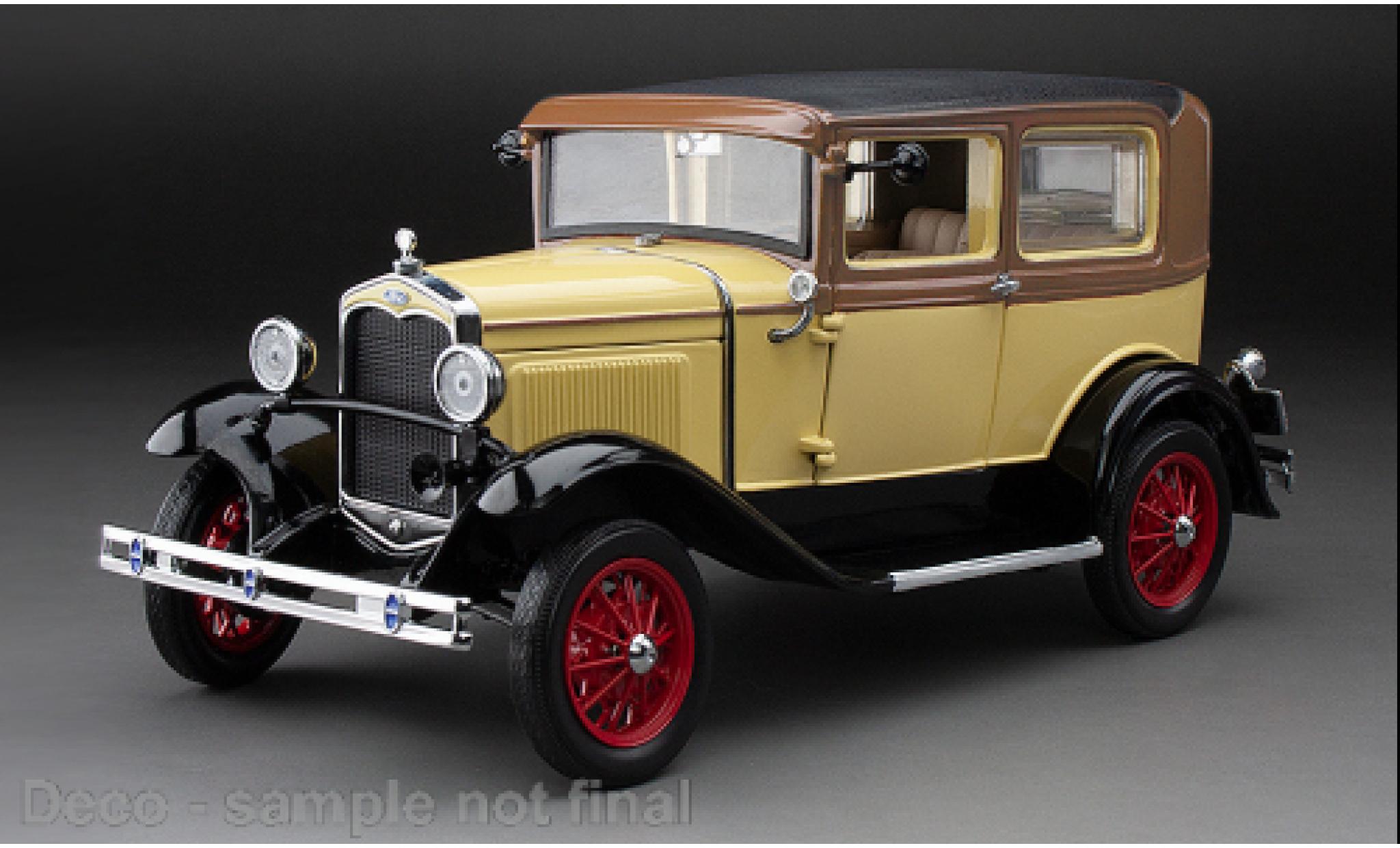 Ford Model A 1/18 Sun Star Tudor gelb/braun 1931 1:18 modellino in miniatura