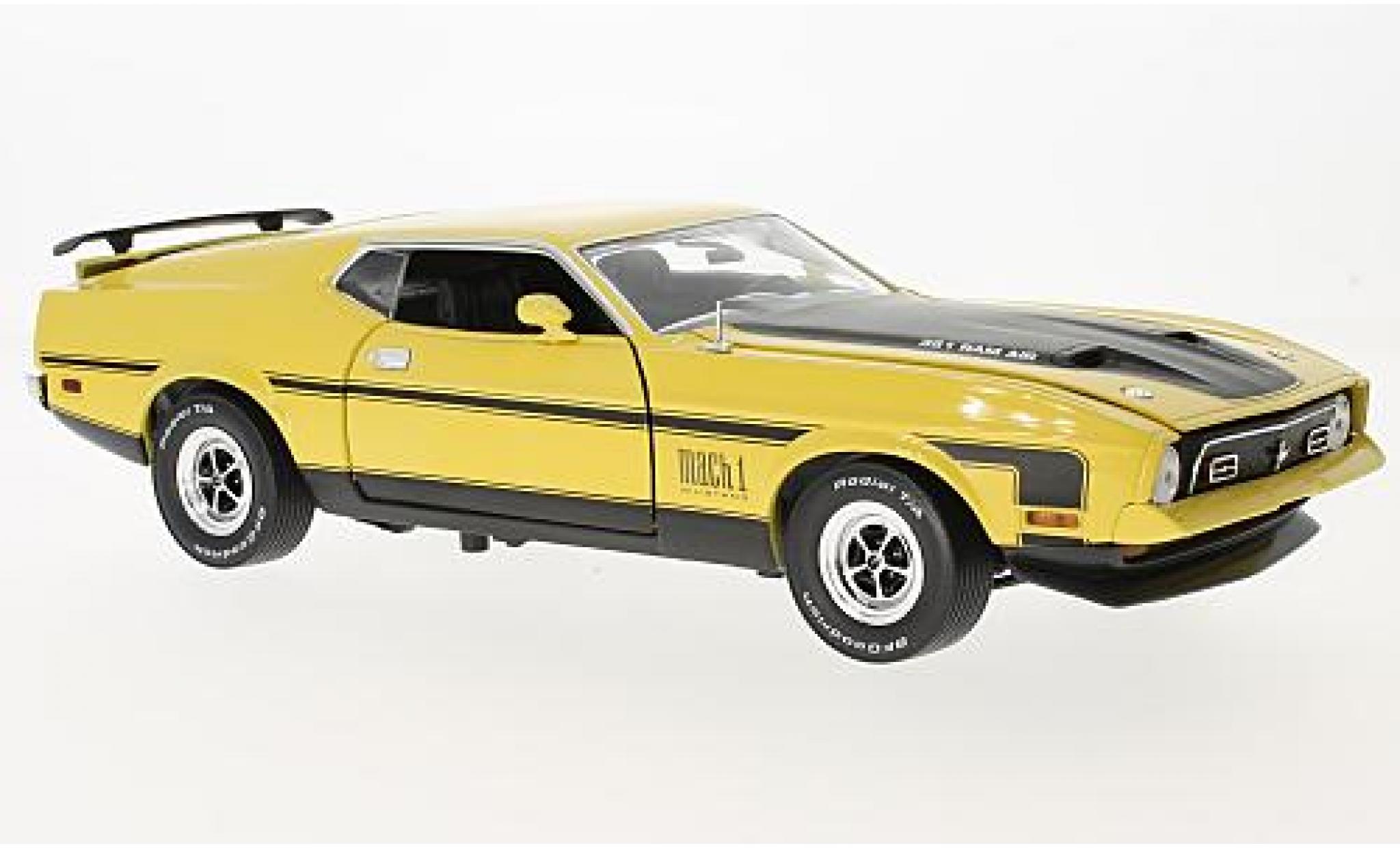 Ford Mustang 1/18 Sun Star Mach I giallo/nero 1971 modellino in miniatura