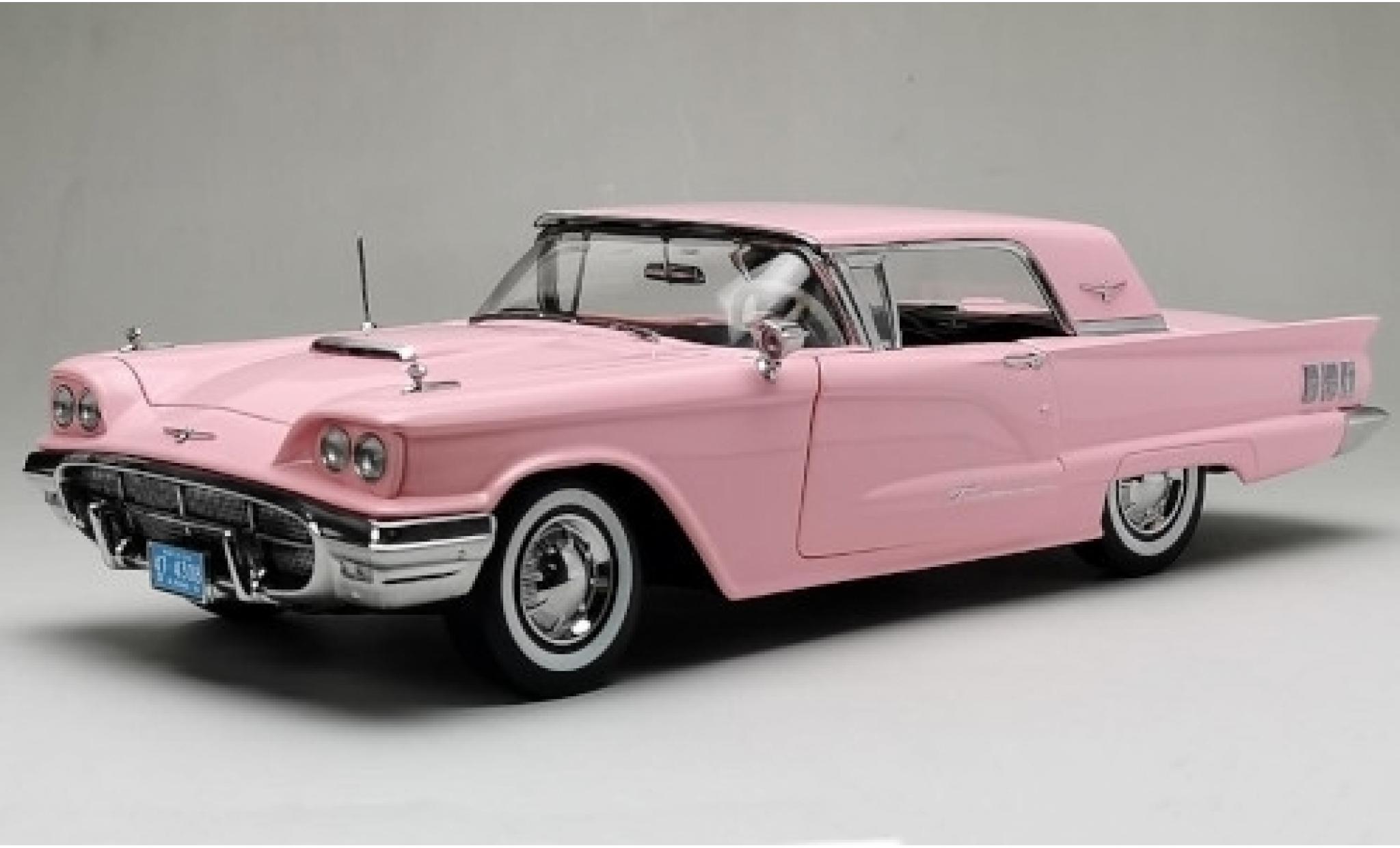 Ford Thunderbird 1/18 Sun Star HardTop Coupe rosa 1960 modellino in miniatura