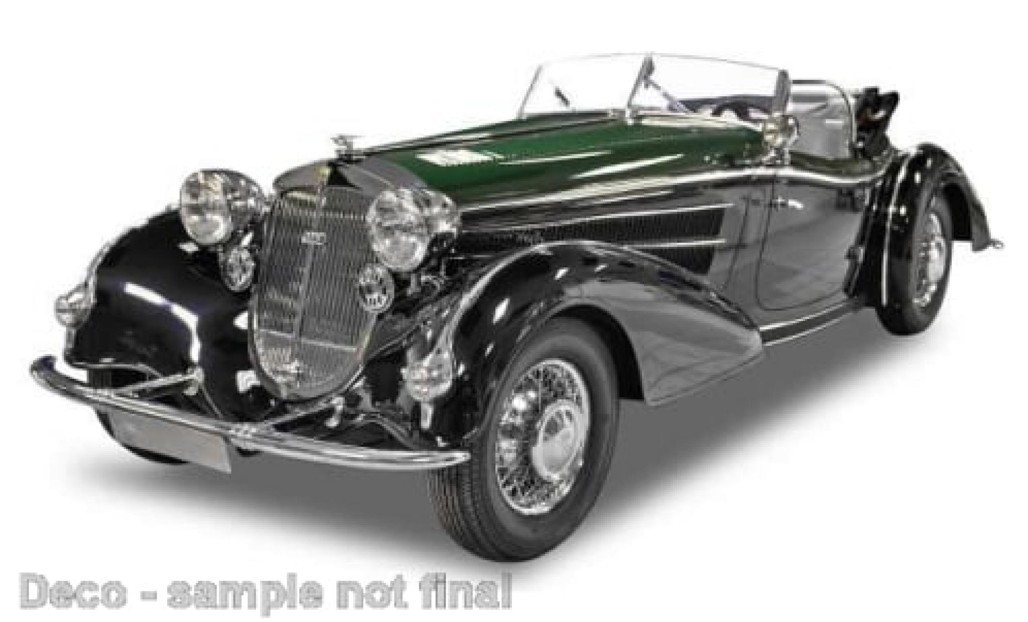 Horch 855 1/18 Sun Star Roadster schwarz/metallise grün 1939 1:18 modellino in miniatura