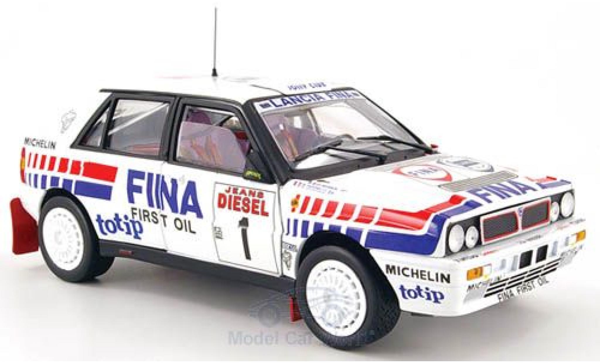 Lancia Delta 1/18 Sun Star HF Integrale 16V No.1 Fina Rallye WM Rallye Sanremo 1991 D.Auriol/B.Occelli modellino in miniatura