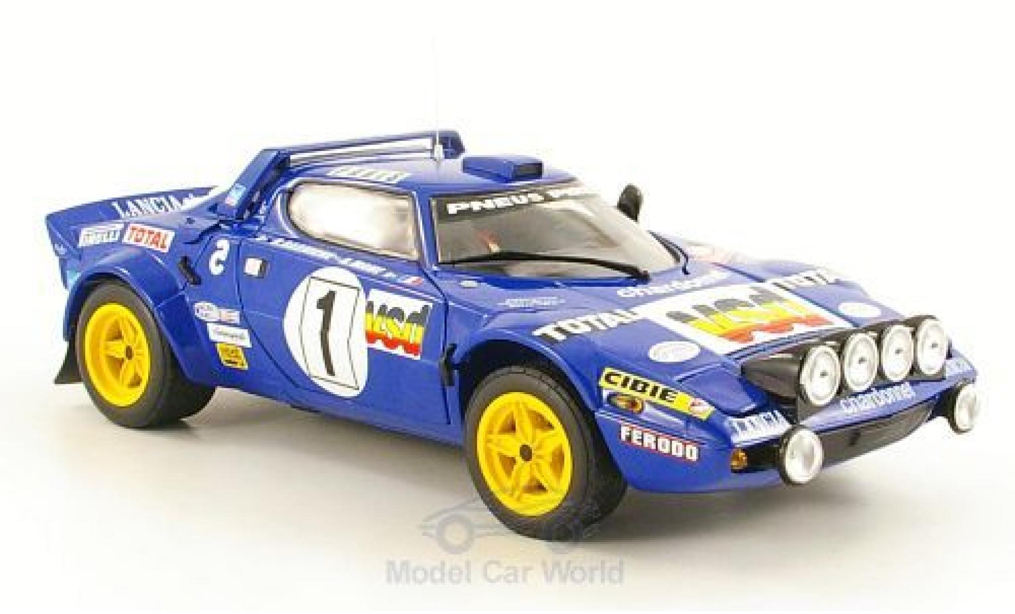 Lancia Stratos 1/18 Sun Star HF No.1 Rallye WM Rallye Monte Carlo 1980 B.Darniche/A.Mahe ohne Vitrine modellino in miniatura