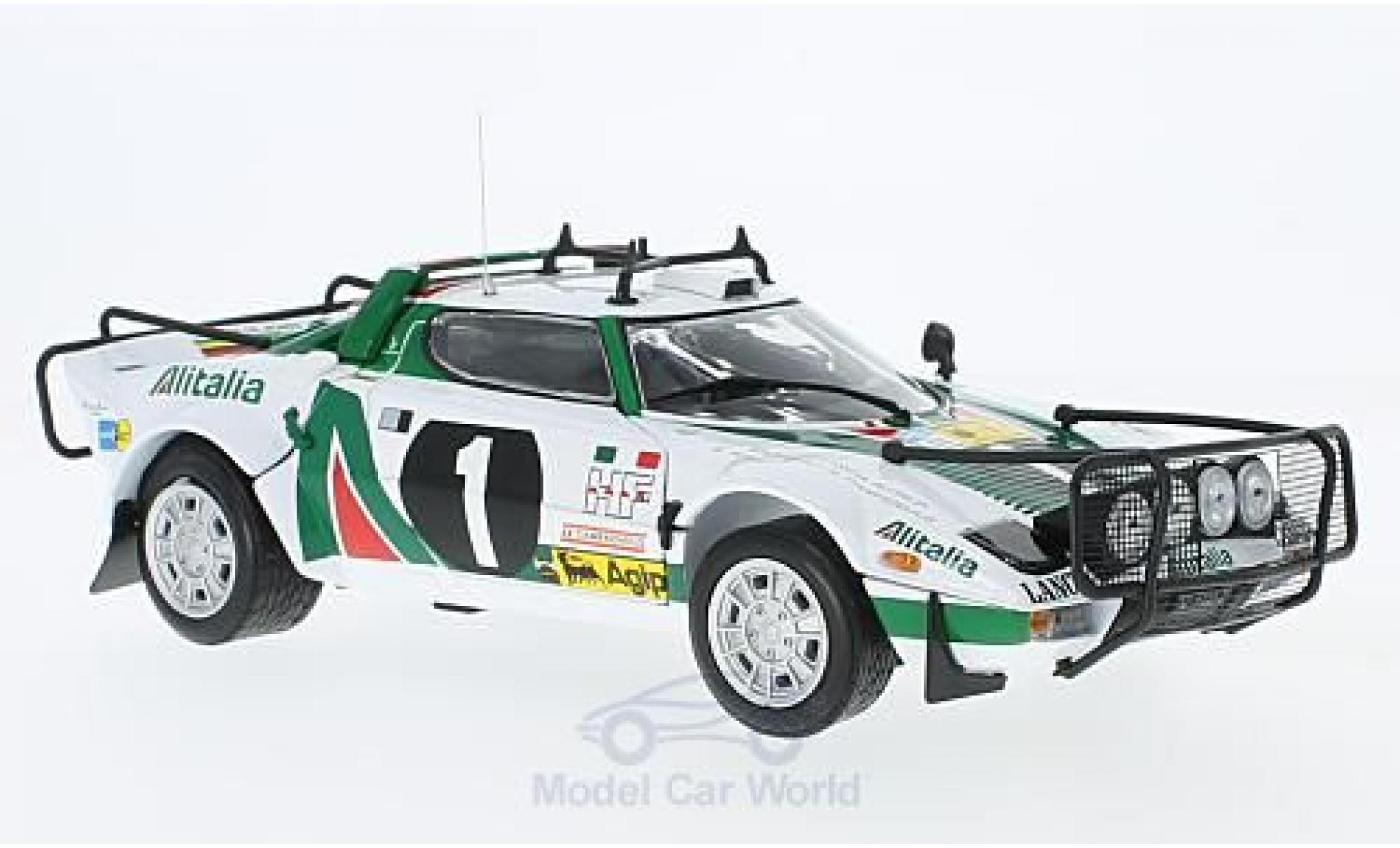 Lancia Stratos Rallye 1/18 Sun Star HF Rally No.1 Alitalia Rallye WM Safari Rallye 1976 B.Waldegard/H.Thorszelius modellino in miniatura