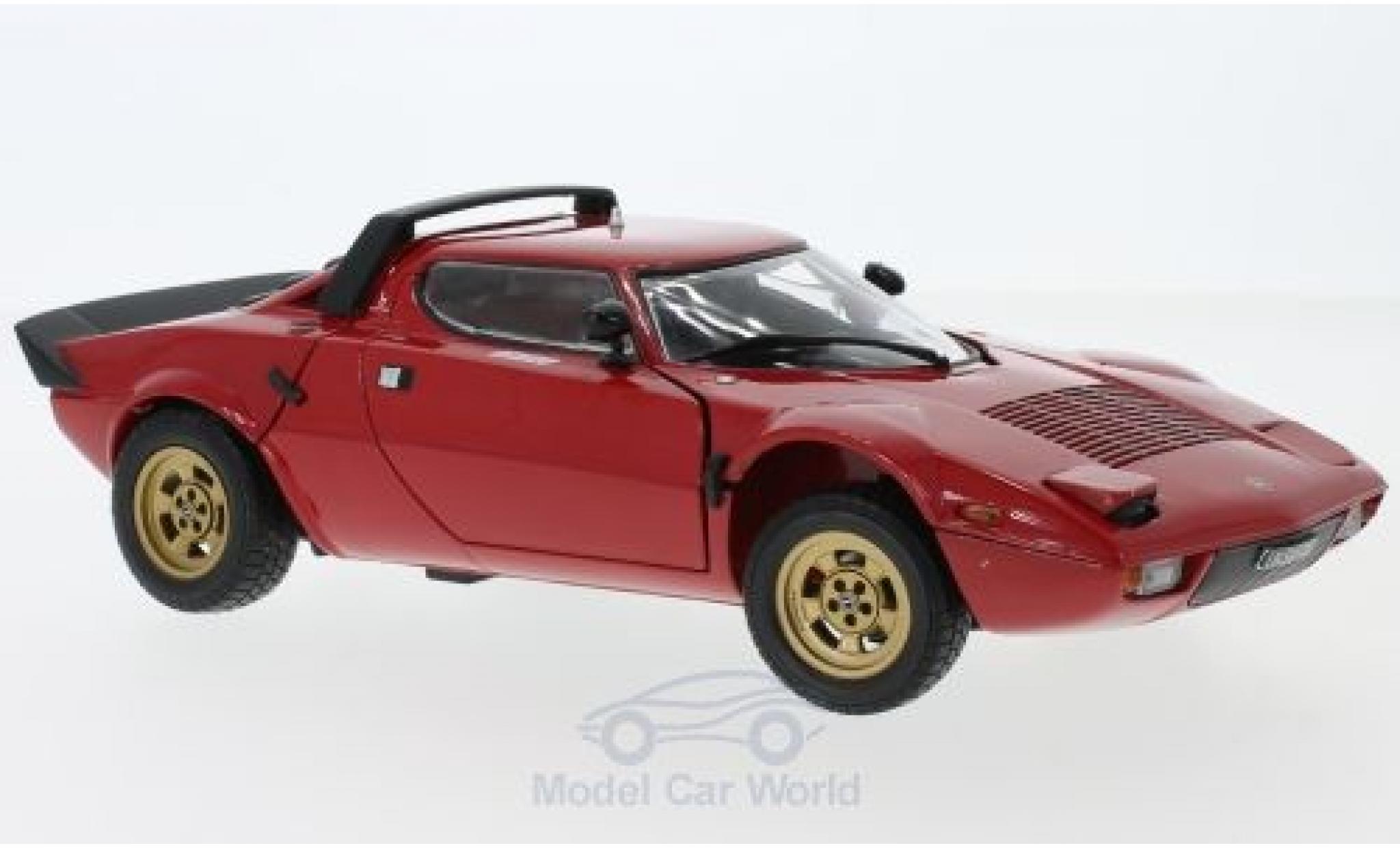 Lancia Stratos 1/18 Sun Star Stradale rosso 1975 ohne Vitrine modellino in miniatura
