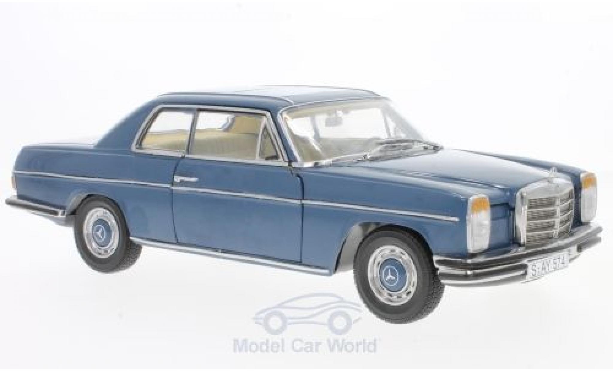 Mercedes 280 1/18 Sun Star C/8 Coupe blu 1973 modellino in miniatura