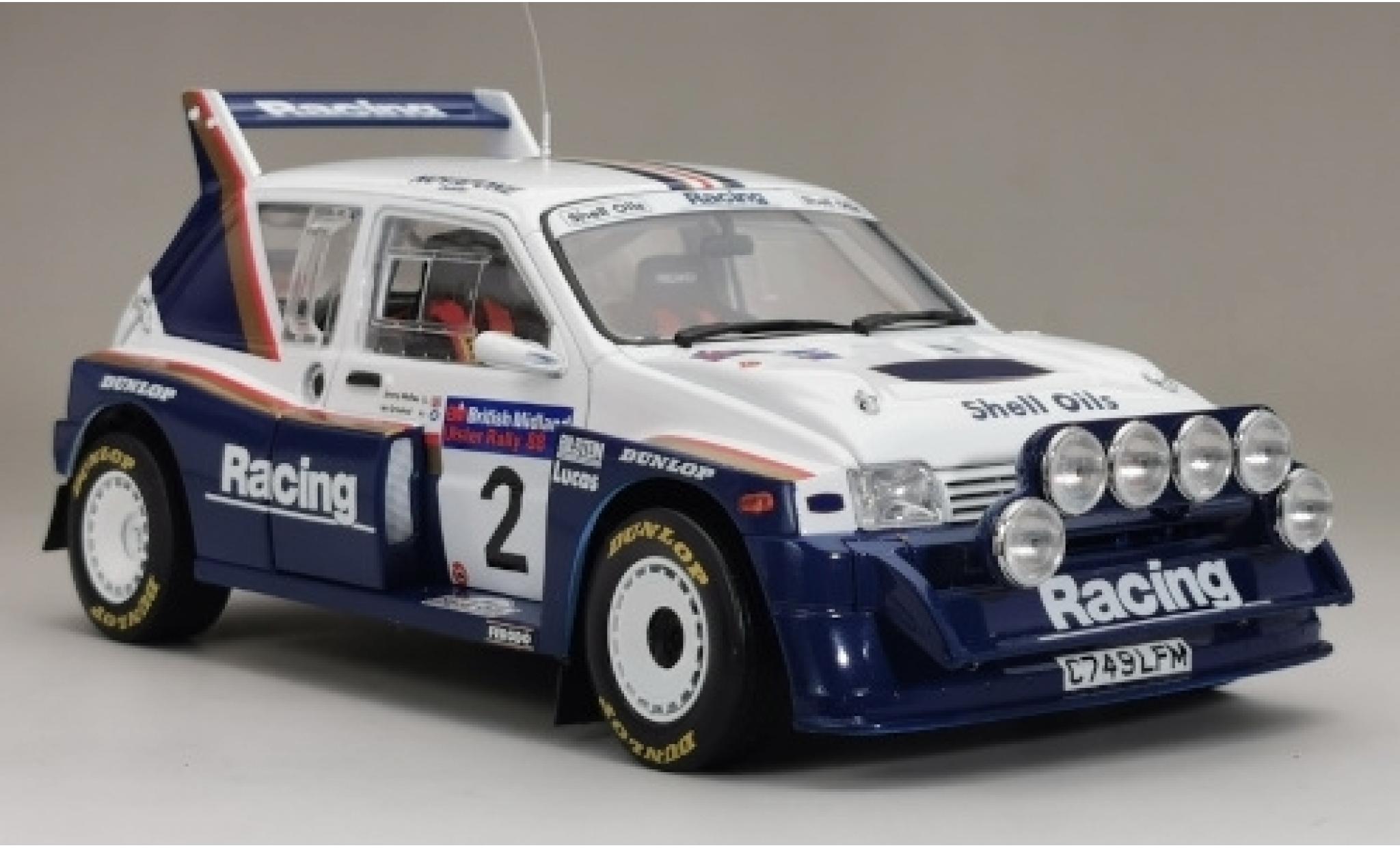MG Metro 1/18 Sun Star 6R4 RHD No.2 Rothmans Racing British Midland Ulster Rallye 1986 J.McRae/I.Grindrod modellino in miniatura