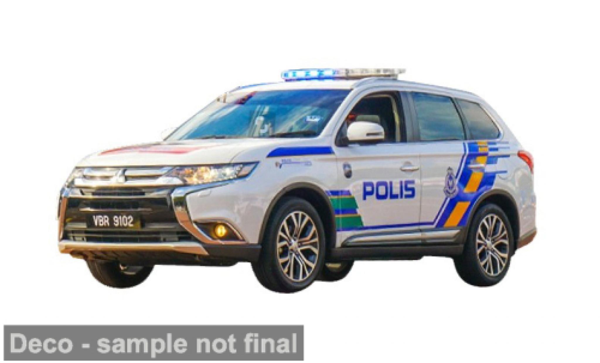 Mitsubishi Outlander 1/43 Sun Star 2018 Police (MYS) 1:43 modellino in miniatura