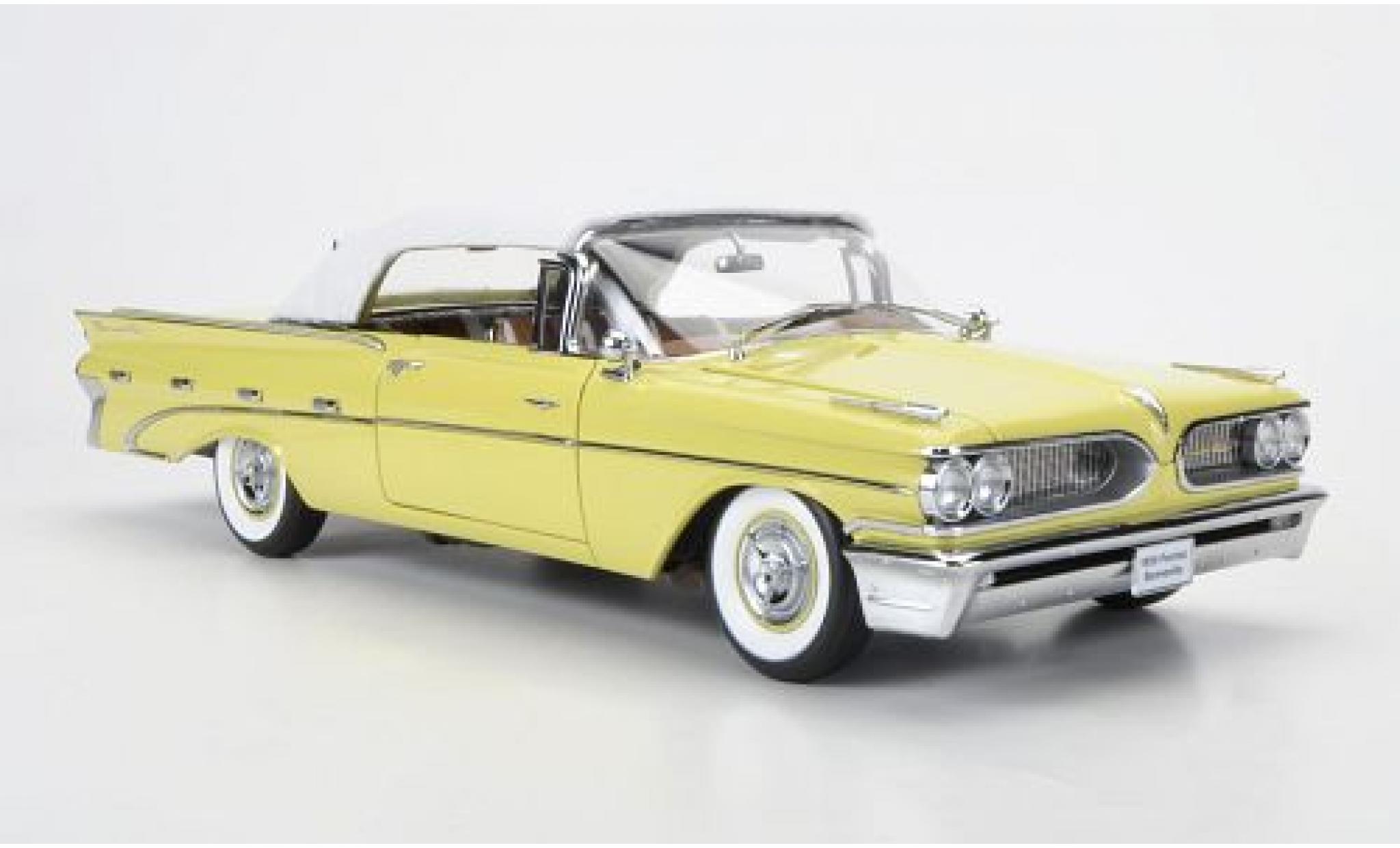 Pontiac Bonneville 1/18 Sun Star Convertibile bianco/giallo 1959 fermé modellino in miniatura