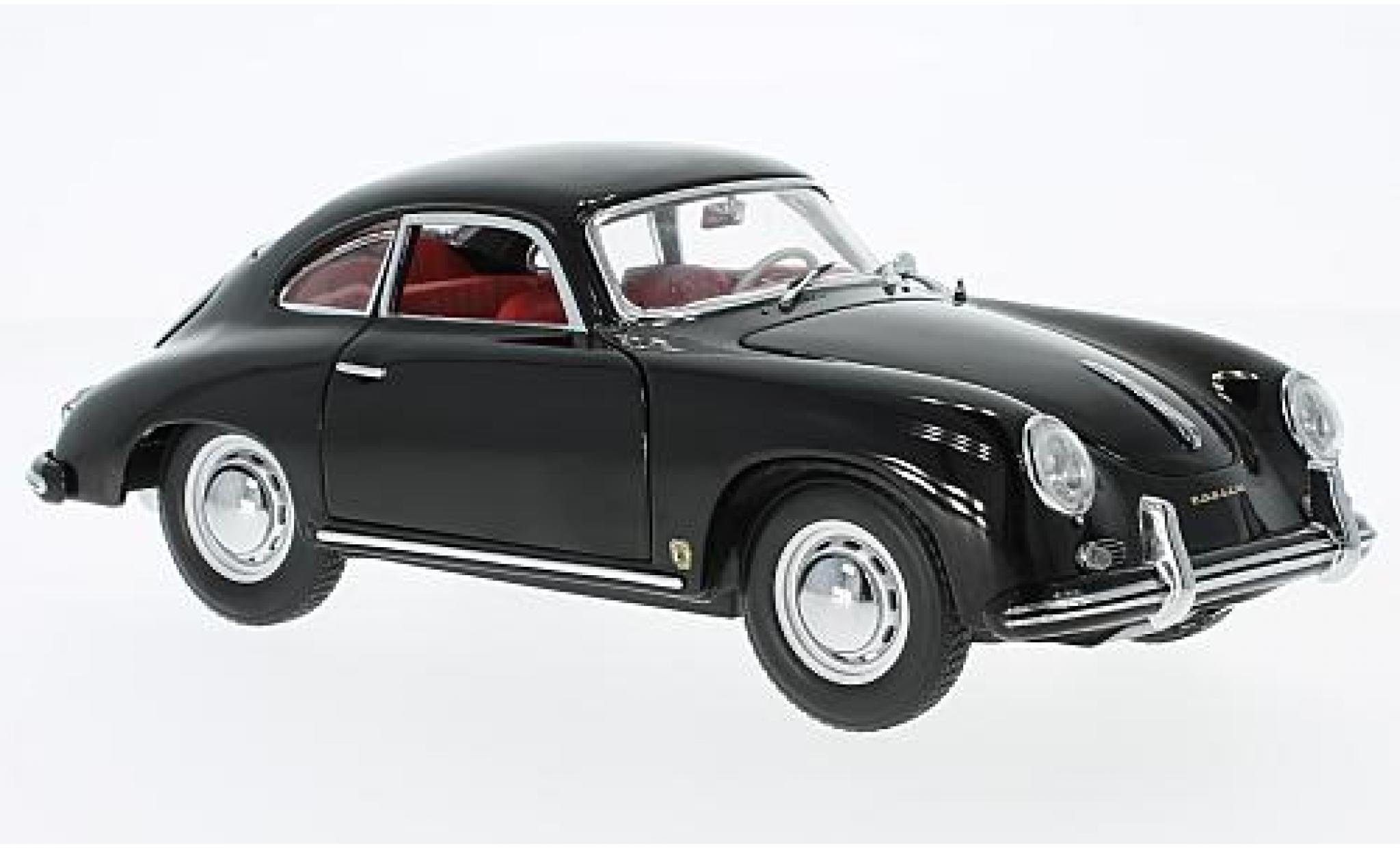 Porsche 356 1/18 Sun Star A 1500 GS Carrera GT nero 1957 sans Vitrine modellino in miniatura