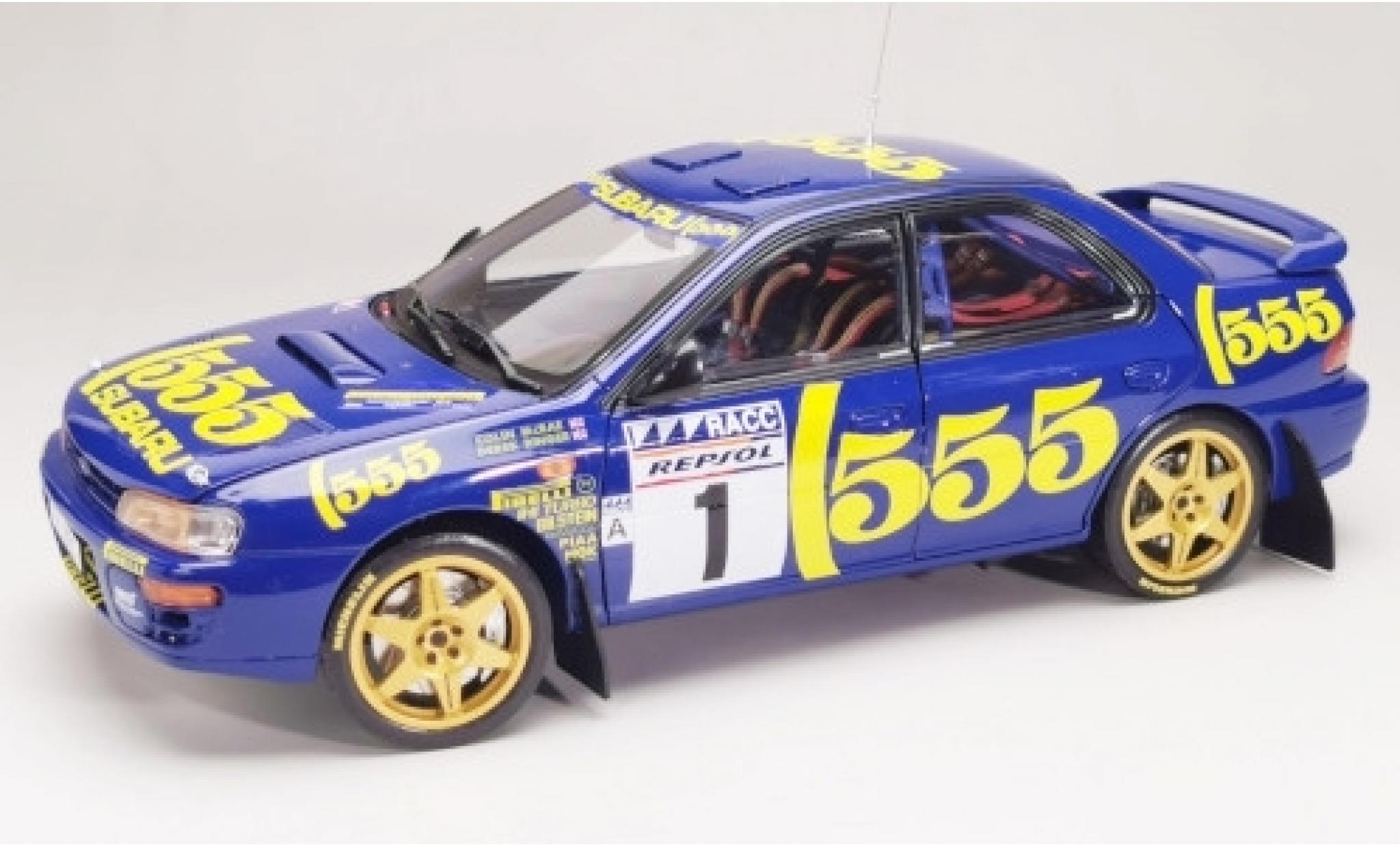 Subaru Impreza 1/18 Sun Star 555 No.1 Rally Catalunya 1996 C.McRae/D.Ringer modellino in miniatura
