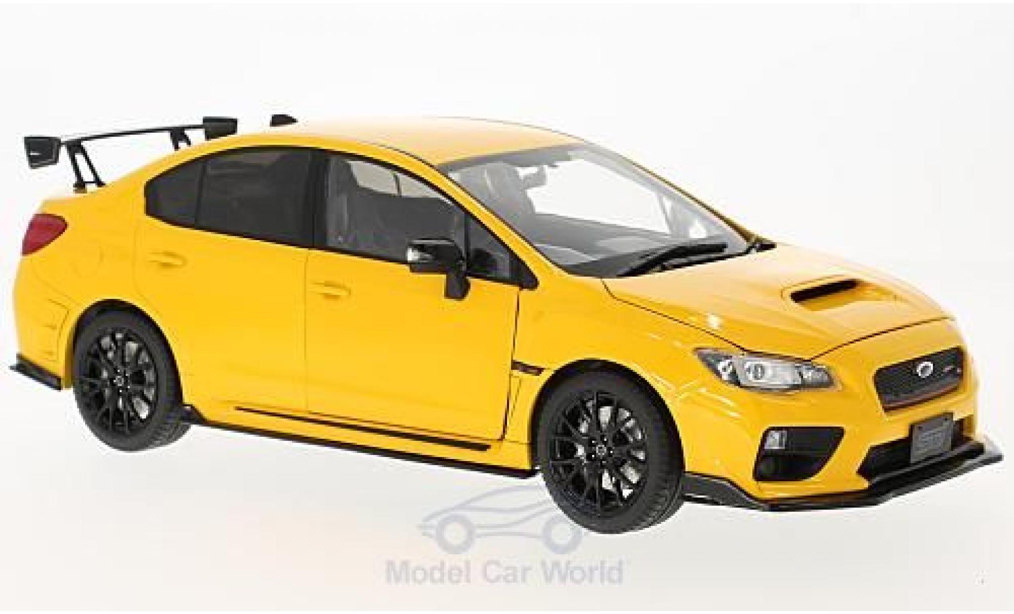Subaru WRX STI 1/18 Sun Star STI (S207) giallo RHD 2015 NBR Challange Package modellino in miniatura