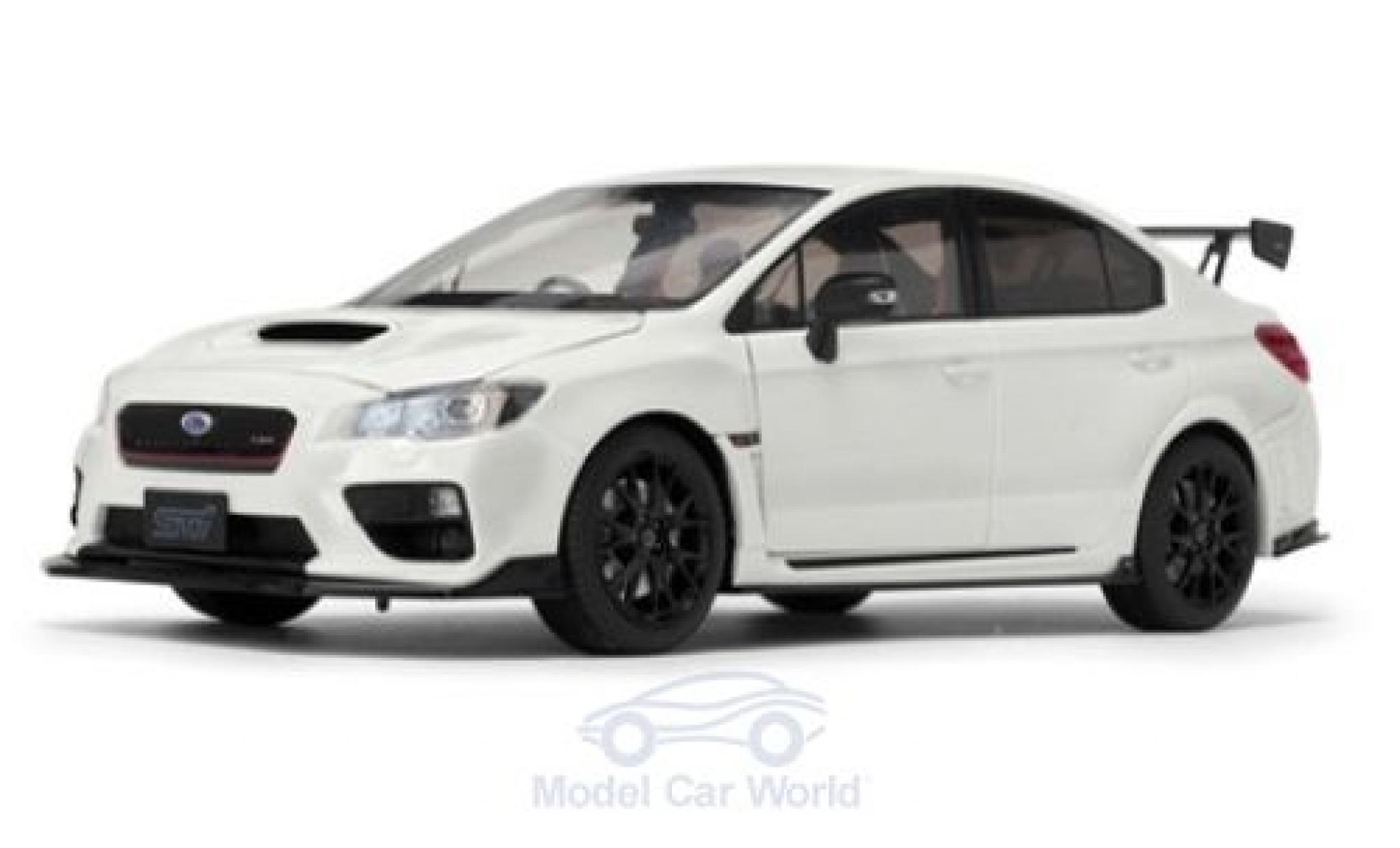Subaru WRX STI 1/18 Sun Star STI (S207) metallico bianco 2015 NBR Challenge Package modellino in miniatura