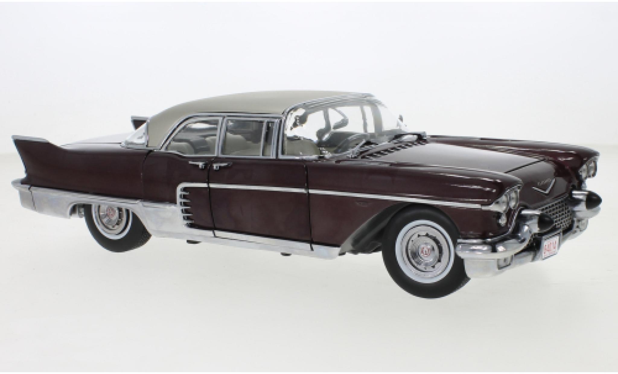Cadillac Eldorado 1/18 Sun Star Brougham metallise rosso/grigio 1957 modellino in miniatura