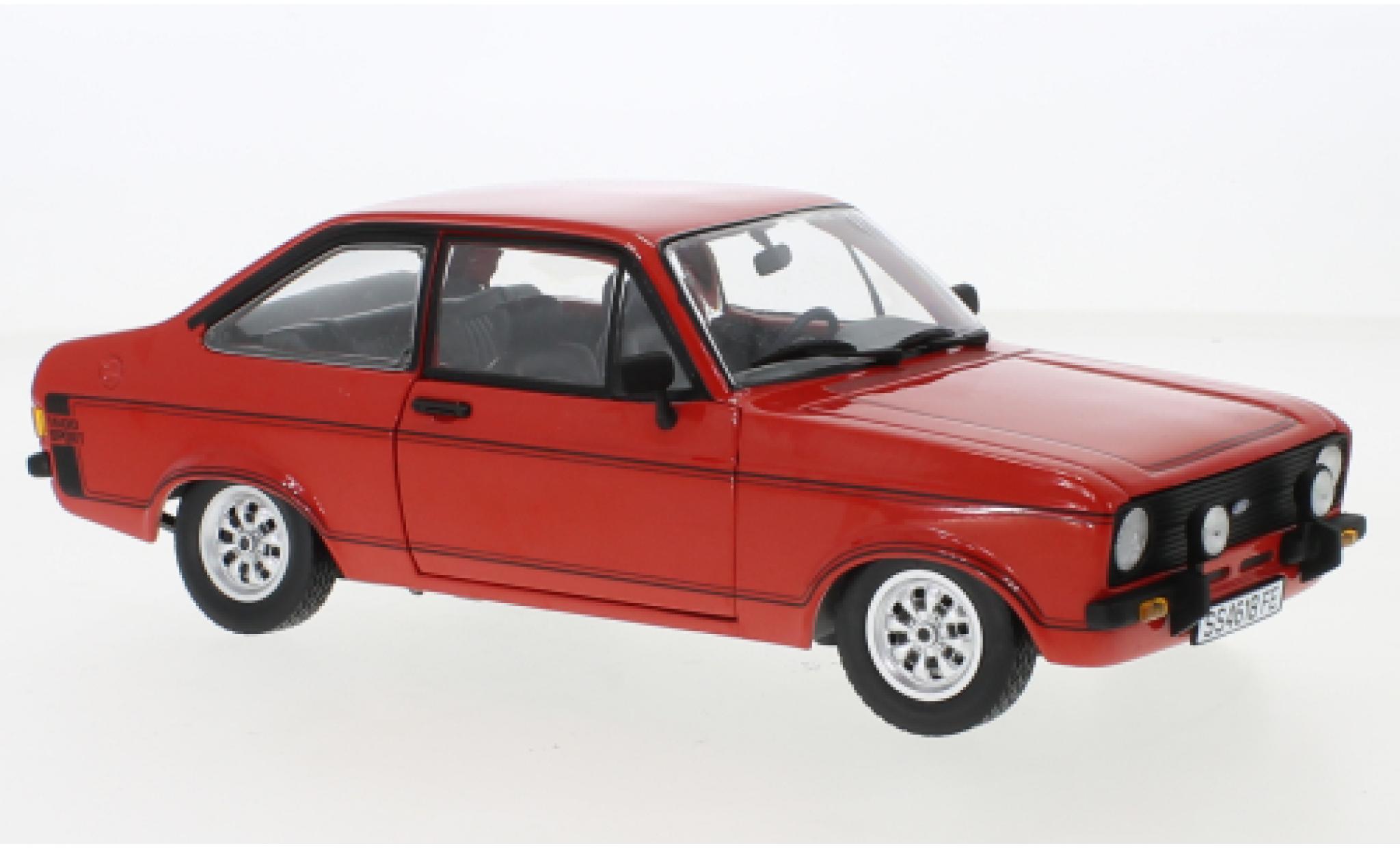 Ford Escort 1/18 Sun Star MK II 1600 Sport rosso 1975 modellino in miniatura