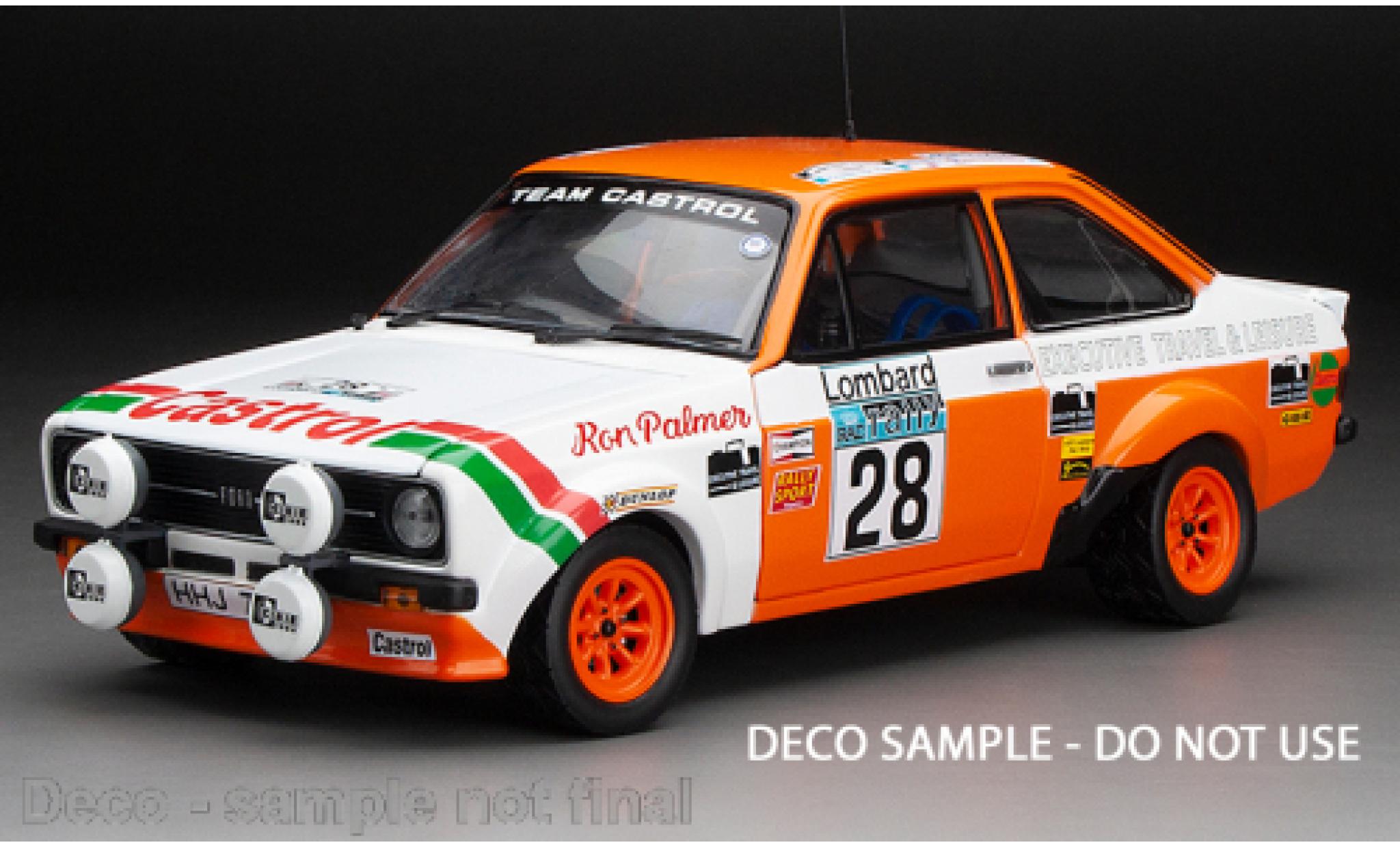 Ford Escort 1/18 Sun Star Mk II RS 1800 RHD No.28 Rallye WM RAC Rallye 1978 modellino in miniatura