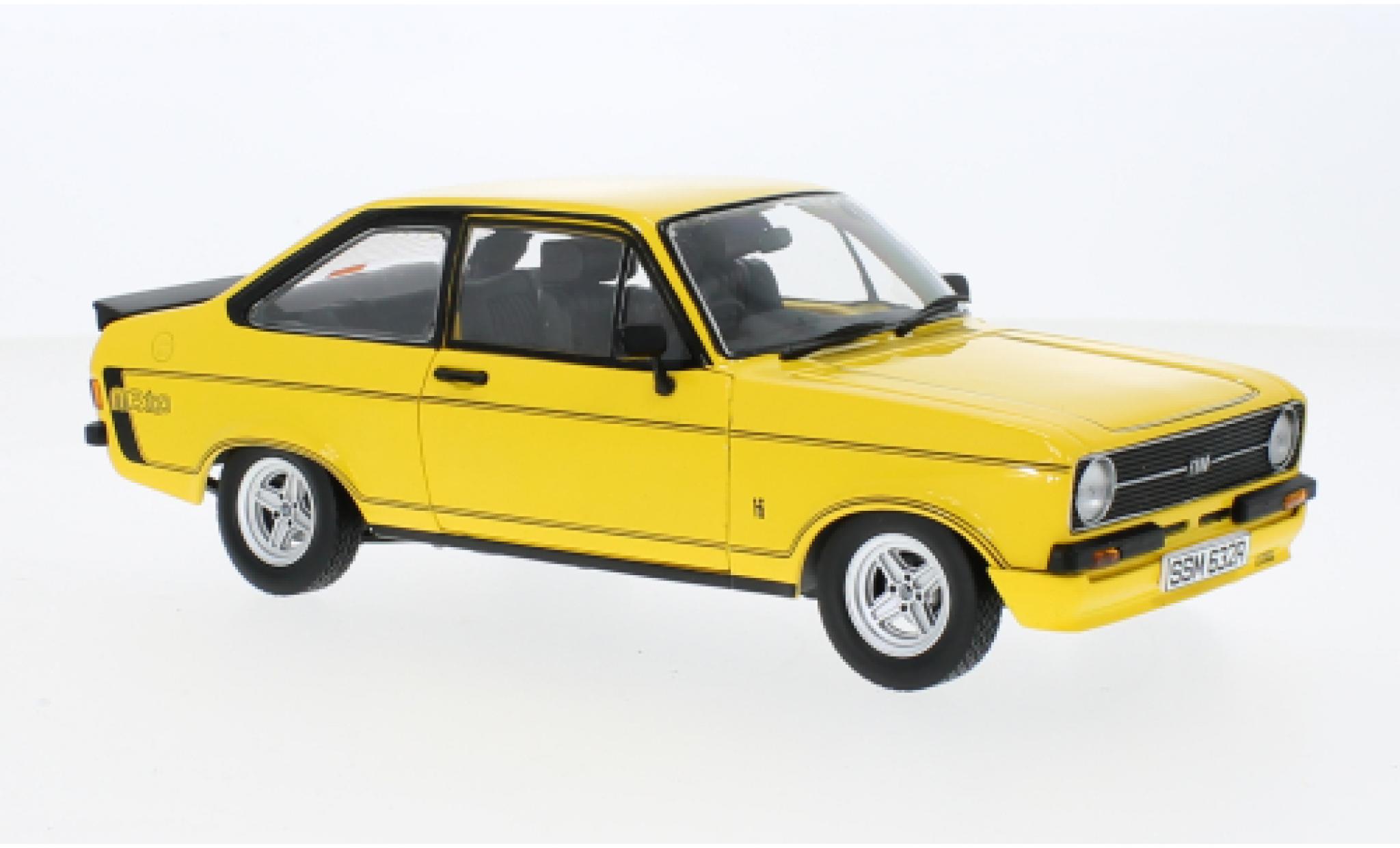 Ford Escort 1/18 Sun Star MkII Mexico giallo RHD 1976 modellino in miniatura