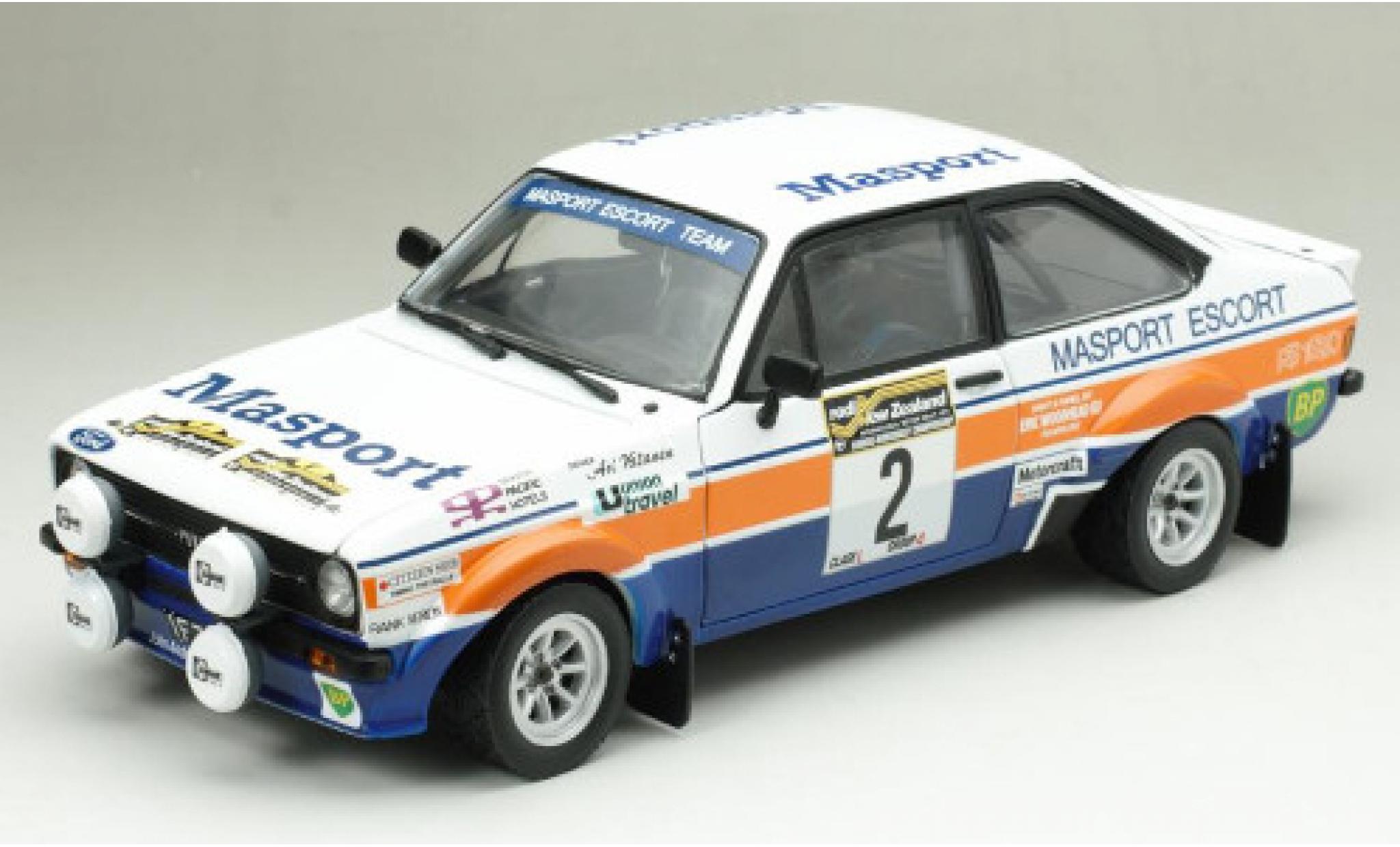 Ford Escort 1/18 Sun Star MkII RS1800 No.2 Masport Rallye WM Rally Neuseeland 1977 modellino in miniatura