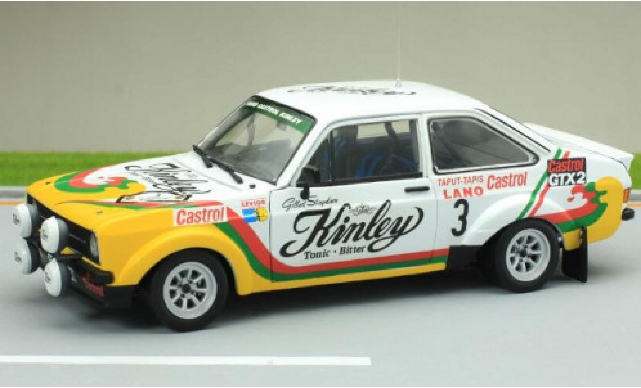 Ford Escort 1/18 Sun Star MkII RS1800 No.3 Kinley Rally Ypern 1978 modellino in miniatura
