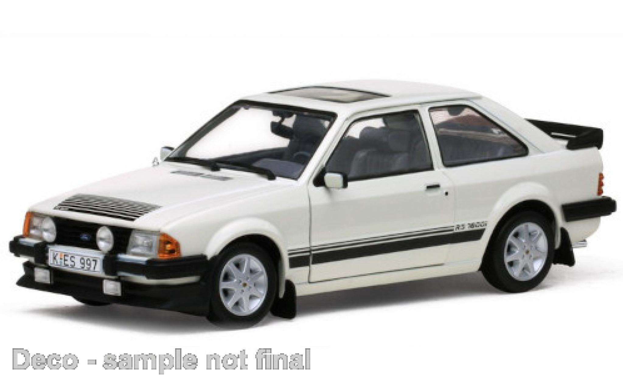 Ford Escort 1/18 Sun Star MKIII RS 1600i bianco 1984 modellino in miniatura