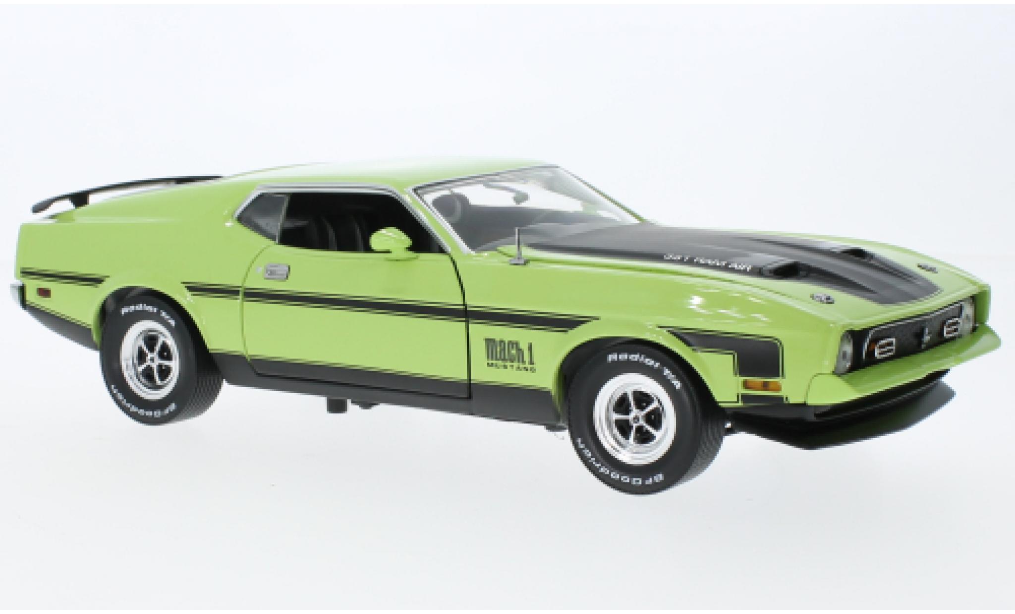 Ford Mustang 1/18 Sun Star Mach I la chaux/nero 1971 modellino in miniatura