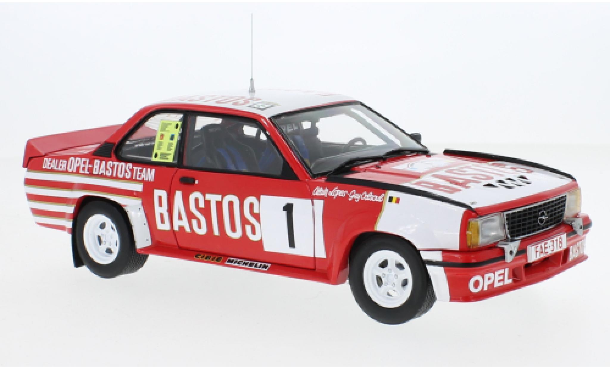 Opel Ascona 1/18 Sun Star B 400 No.1 Bastos Rally Team Bastos Circuit - Ardennes 1983 modellino in miniatura