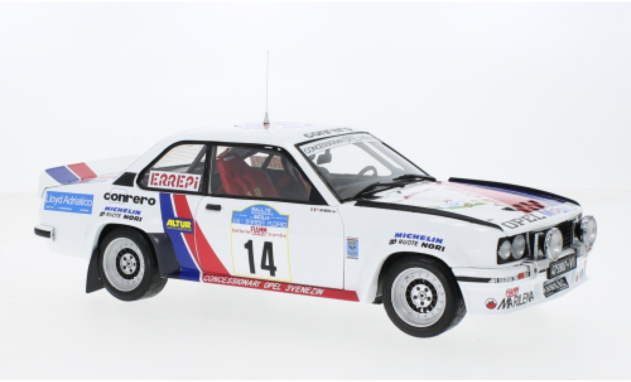 Opel Ascona 1/18 Sun Star B 400 No.14 Hawk Racing Club Rallye WM Rally Targa Florio 1981 modellino in miniatura