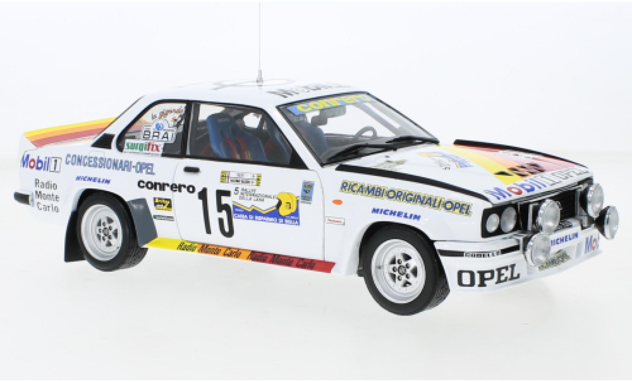 Opel Ascona 1/18 Sun Star B 400 No.15 Conrero Squadra Corse Rally della Lana 1982 modellino in miniatura