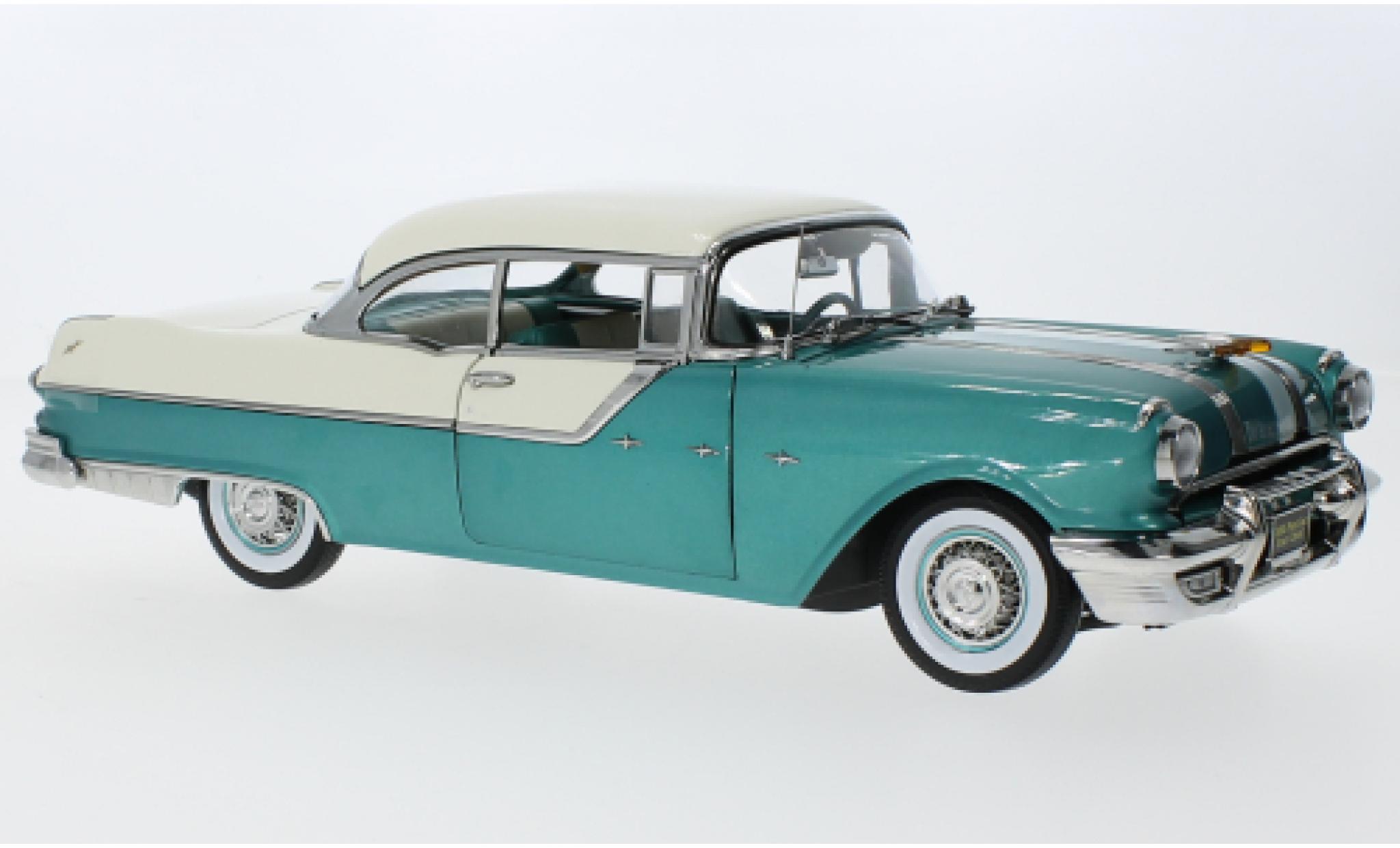Pontiac Star Chief 1/18 Sun Star Hardtop metallise vert/bianco 1955 modellino in miniatura