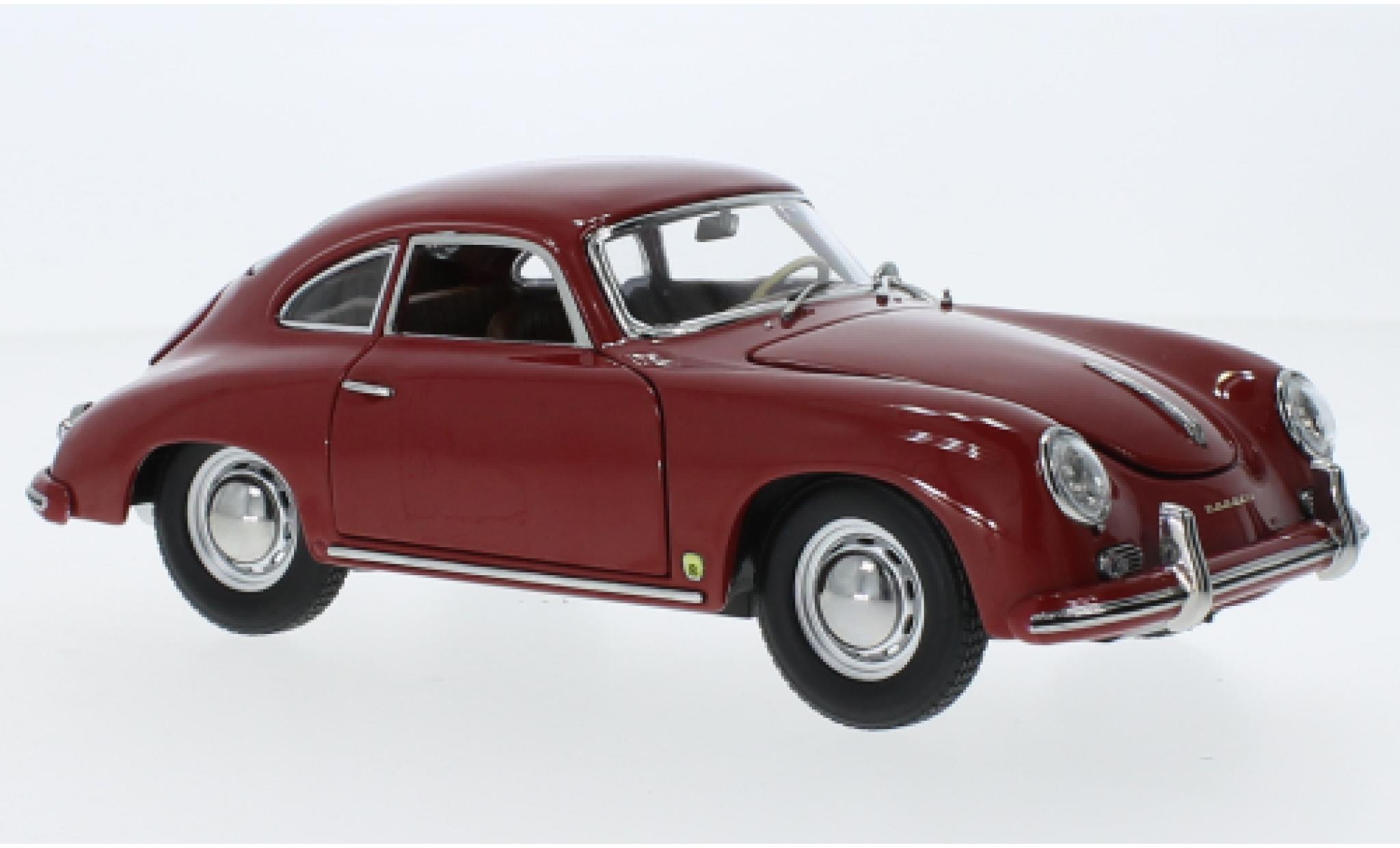 Porsche 356 1/18 Sun Star A 1500 GS Carrera GT rosso foncé 1957 modellino in miniatura